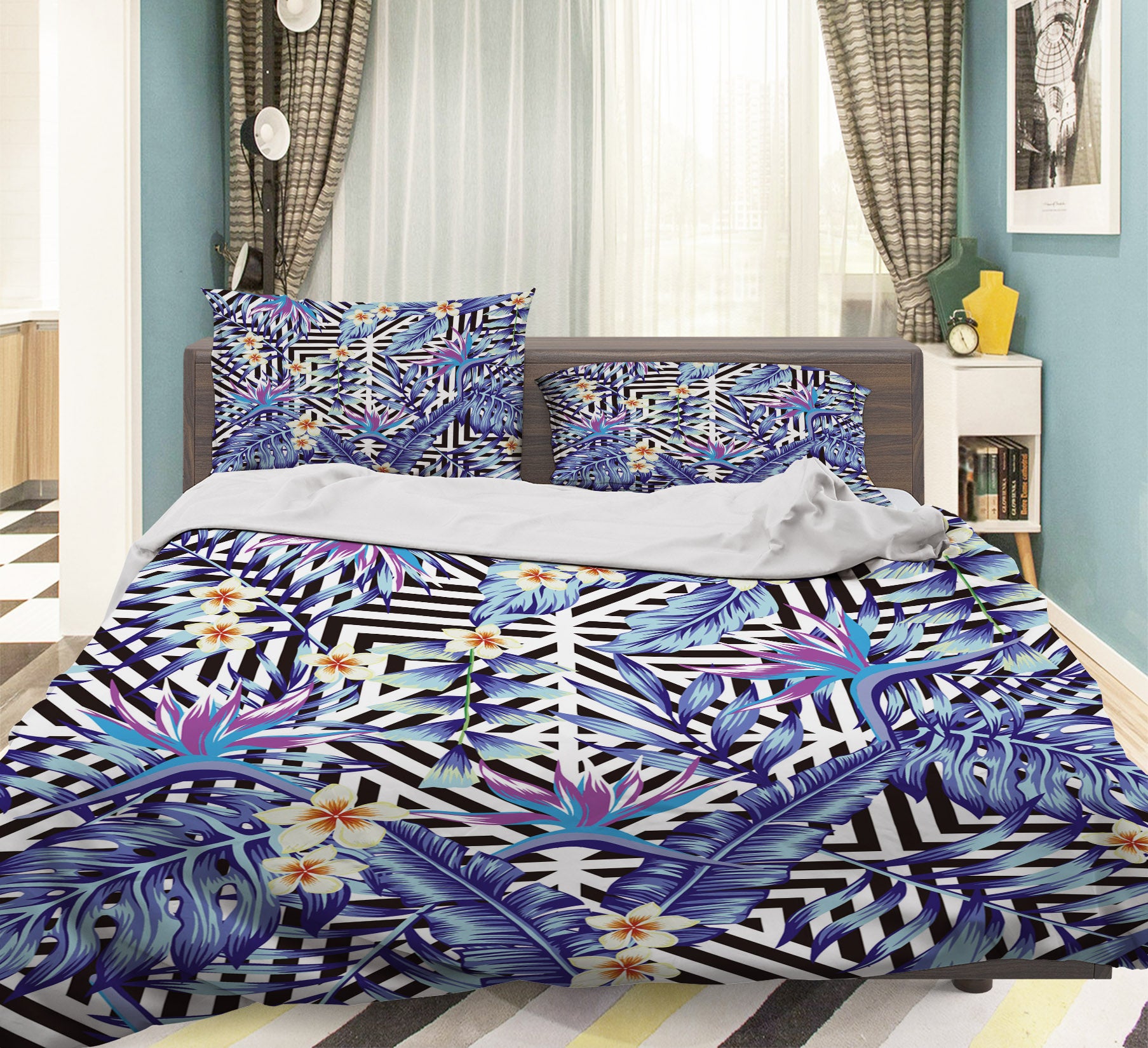 3D Leaf Flower Pattern 60242 Bed Pillowcases Quilt