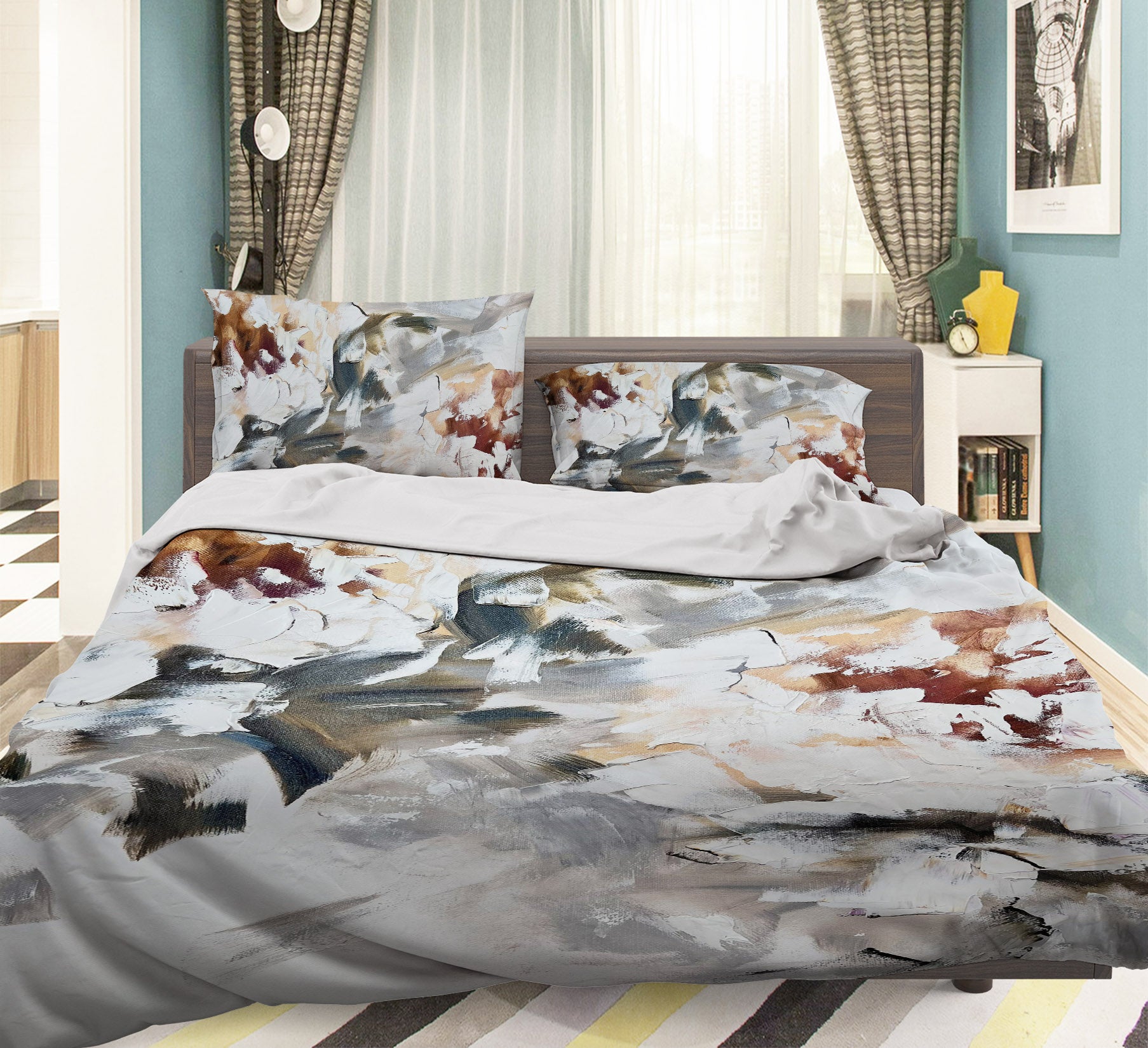 3D Paint Flower 3825 Skromova Marina Bedding Bed Pillowcases Quilt Cover Duvet Cover
