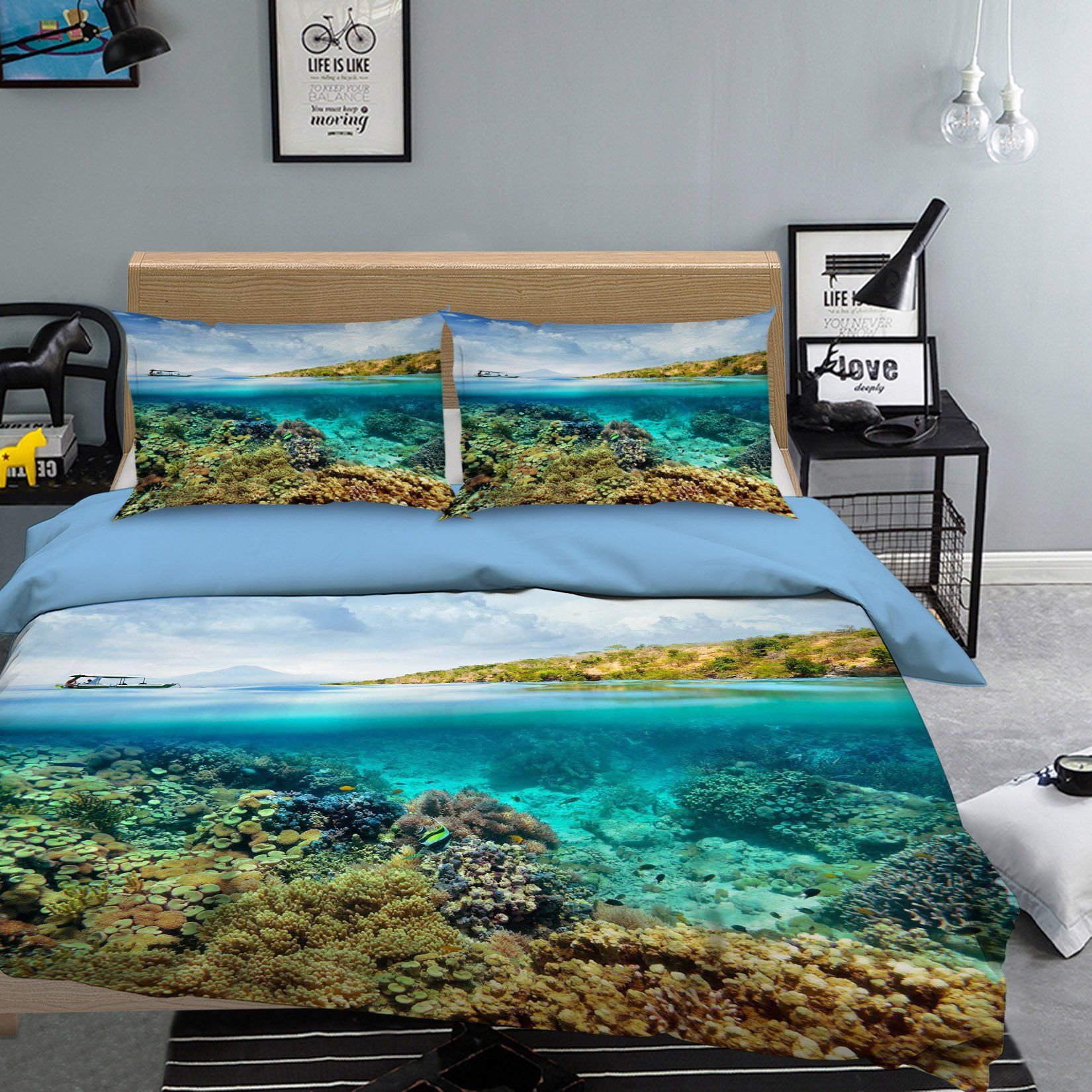 3D Ship Bottom 001 Bed Pillowcases Quilt Wallpaper AJ Wallpaper 