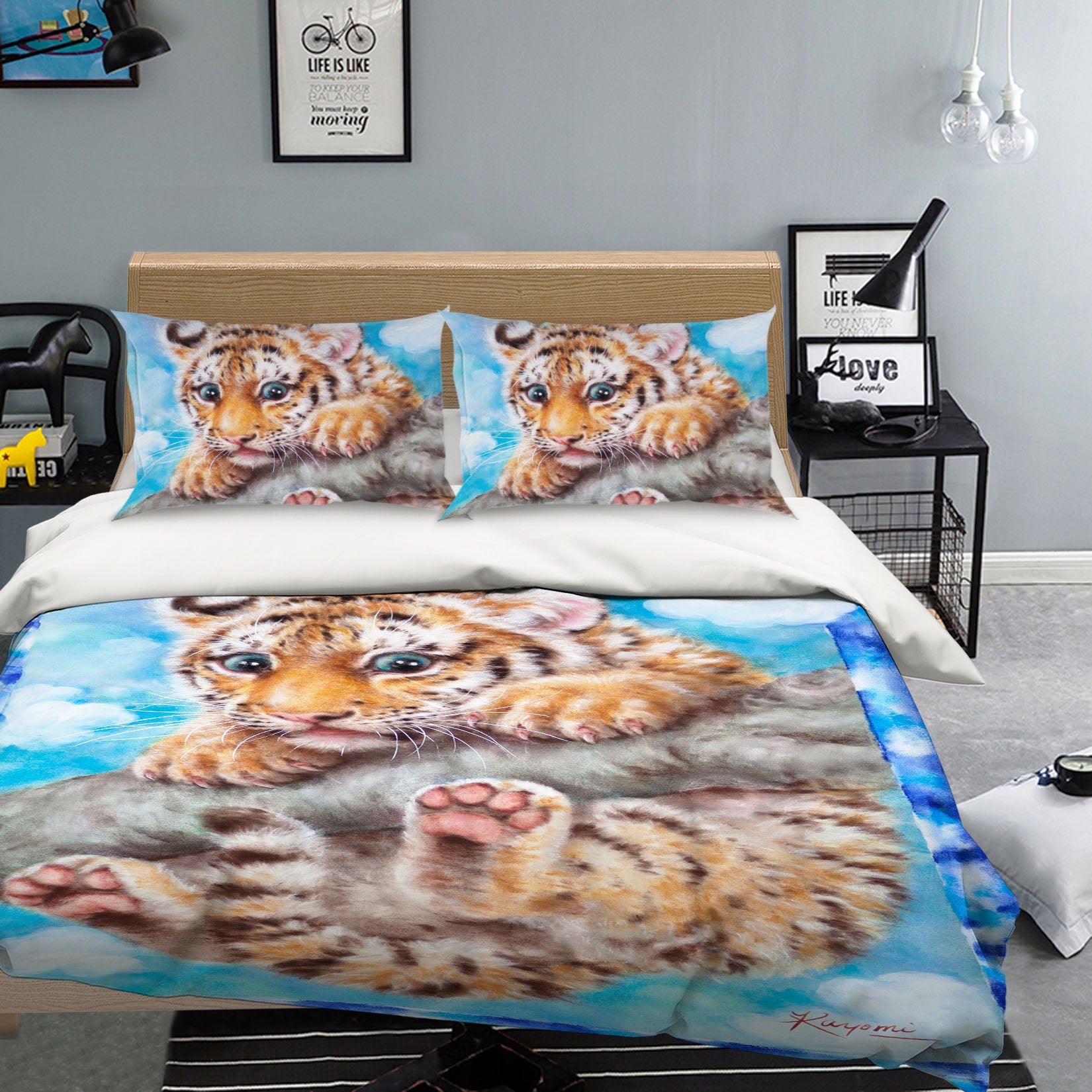 3D Baby Tiger 5867 Kayomi Harai Bedding Bed Pillowcases Quilt Cover Duvet Cover