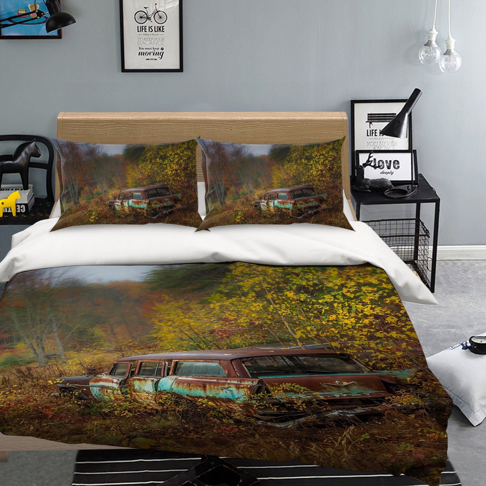 3D Scrap Car 86047 Jerry LoFaro bedding Bed Pillowcases Quilt