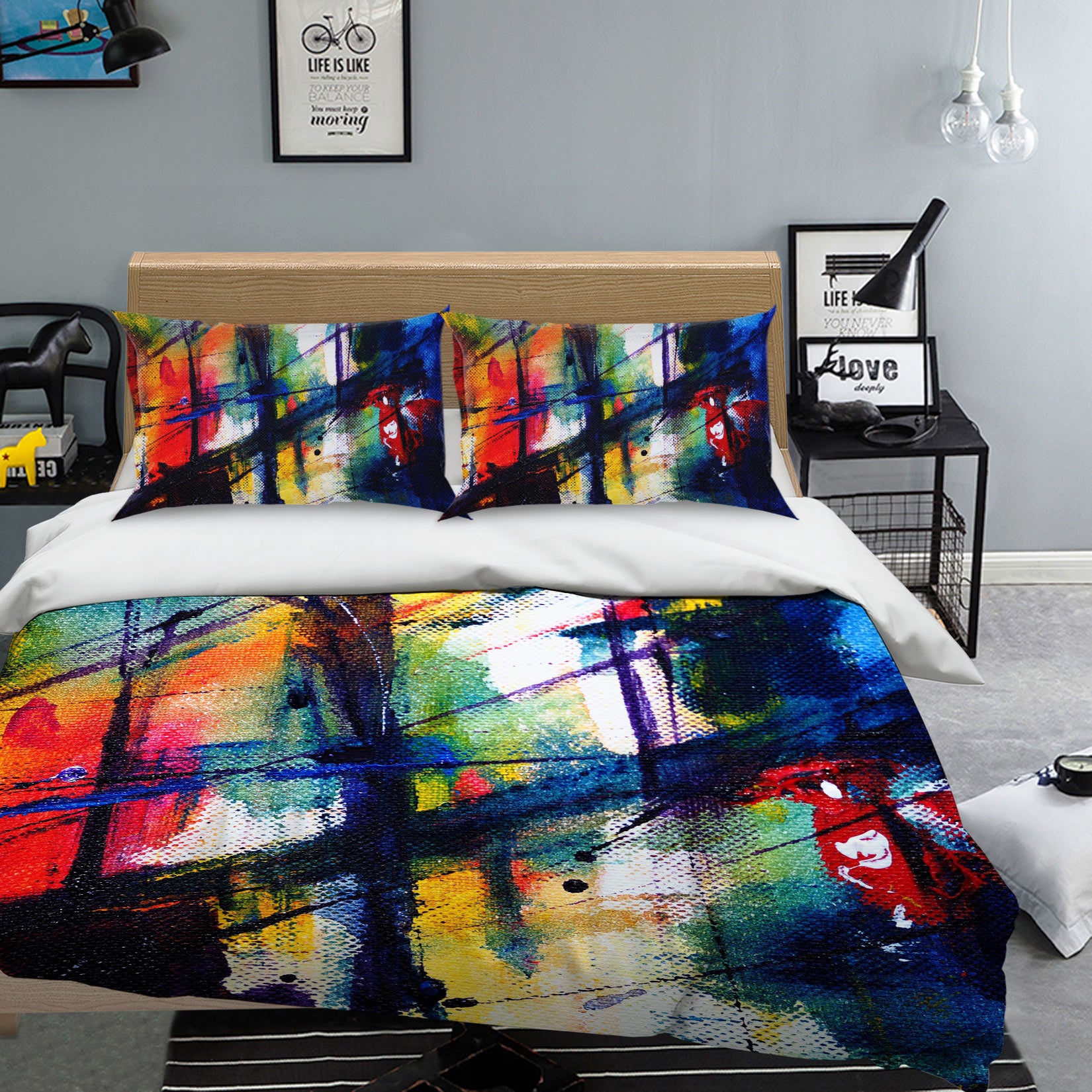 3D Abstract Colors 13017 Bed Pillowcases Quilt