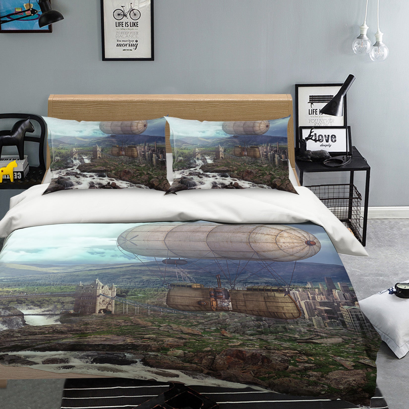 3D Mountain 19193 Bed Pillowcases Quilt