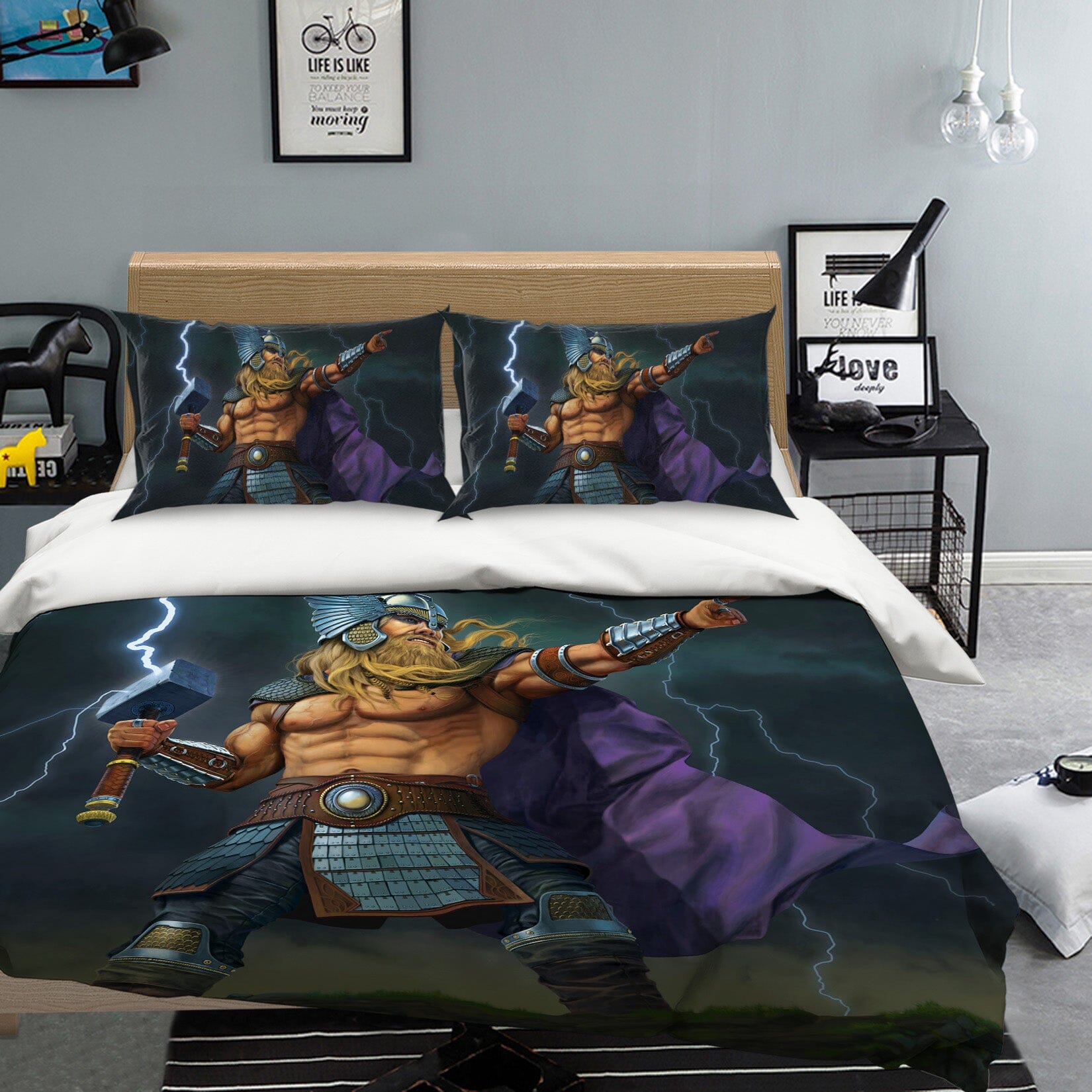 3D Thor God Of Thunder 087 Bed Pillowcases Quilt Exclusive Designer Vincent Quiet Covers AJ Creativity Home 