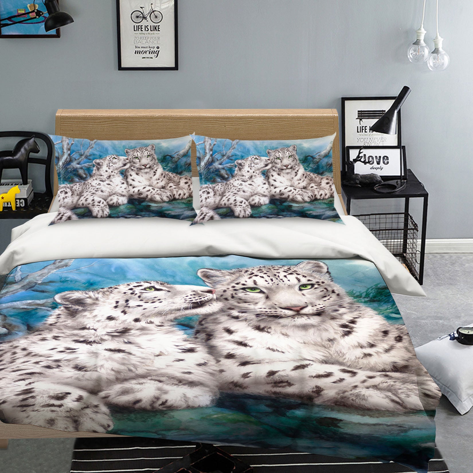 3D White Tiger 5880 Kayomi Harai Bedding Bed Pillowcases Quilt Cover Duvet Cover