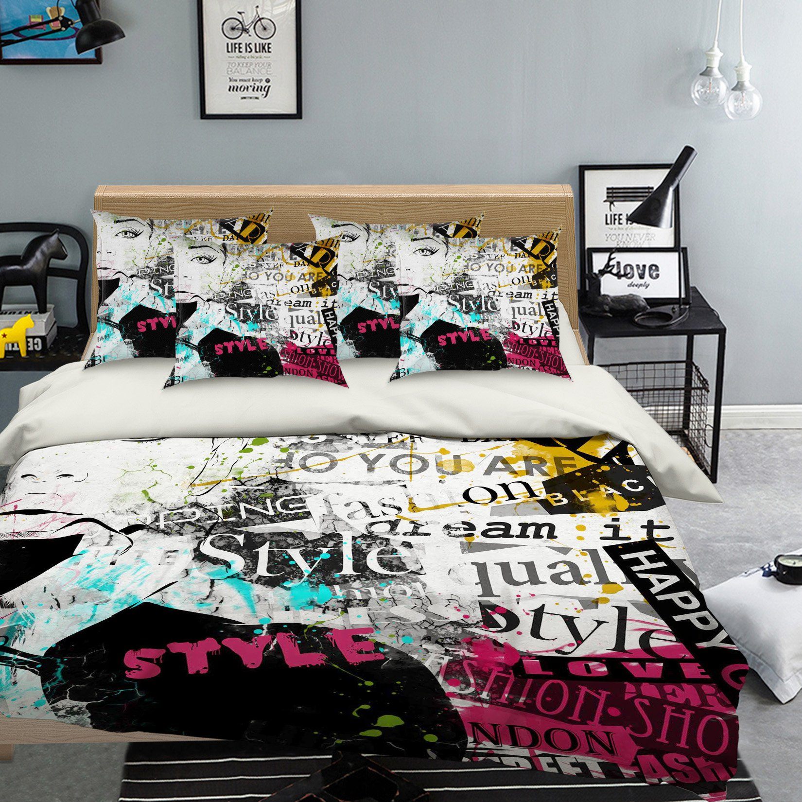 3D Graffiti Girl 183 Bed Pillowcases Quilt Wallpaper AJ Wallpaper 