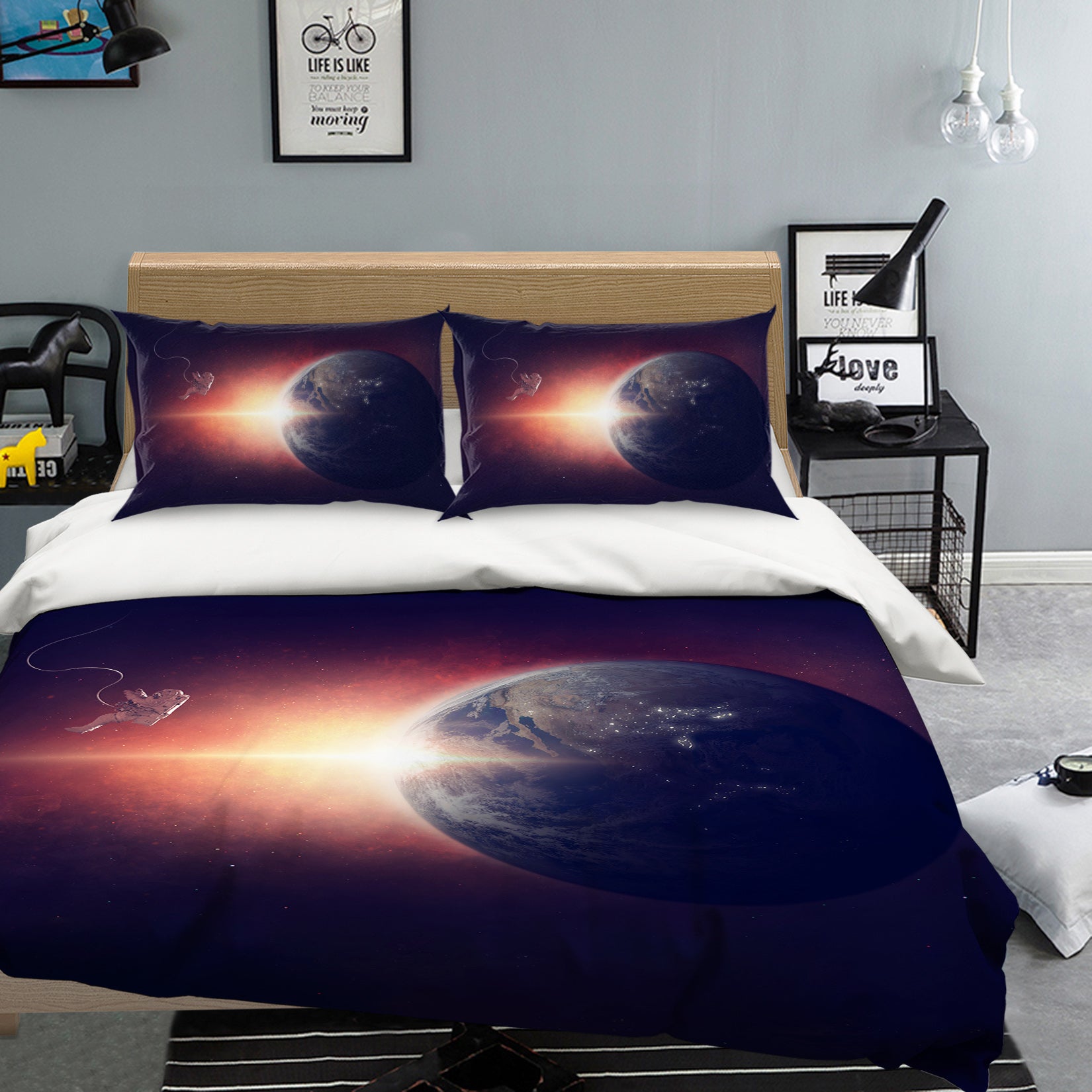 3D Earth 19120 Bed Pillowcases Quilt