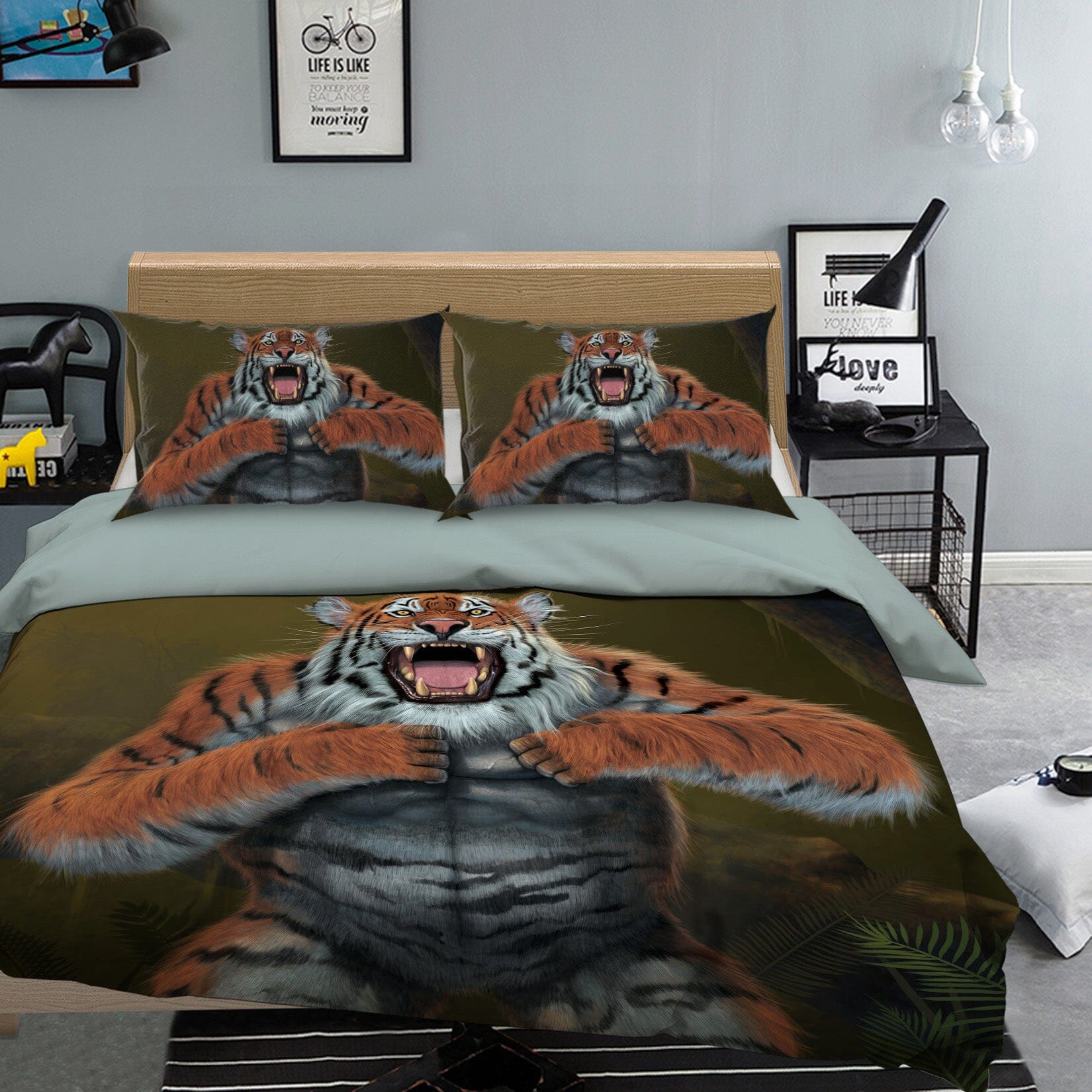 3D Tigerilla 089 Bed Pillowcases Quilt Exclusive Designer Vincent Quiet Covers AJ Creativity Home 