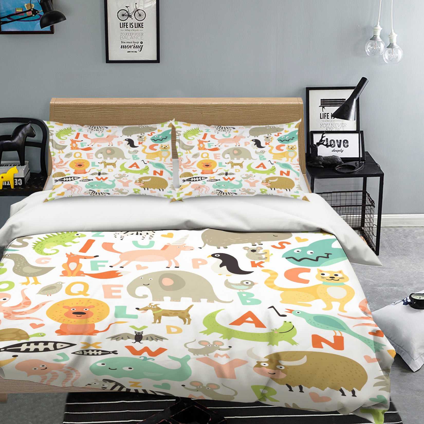 3D Cartoon Animal Pattern 60054 Bed Pillowcases Quilt