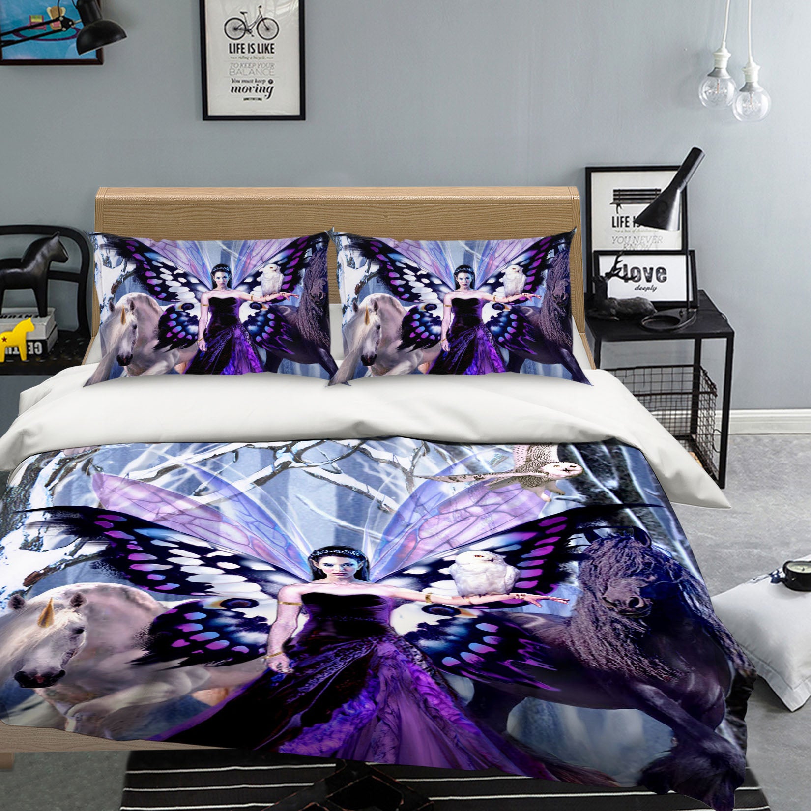 3D Butterfly Woman 8340 Ruth Thompson Bedding Bed Pillowcases Quilt Cover Duvet Cover