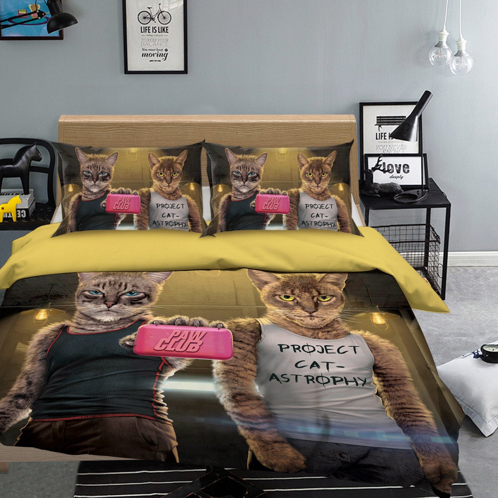 3D Paw Club 065 Bed Pillowcases Quilt Exclusive Designer Vincent Quiet Covers AJ Creativity Home 