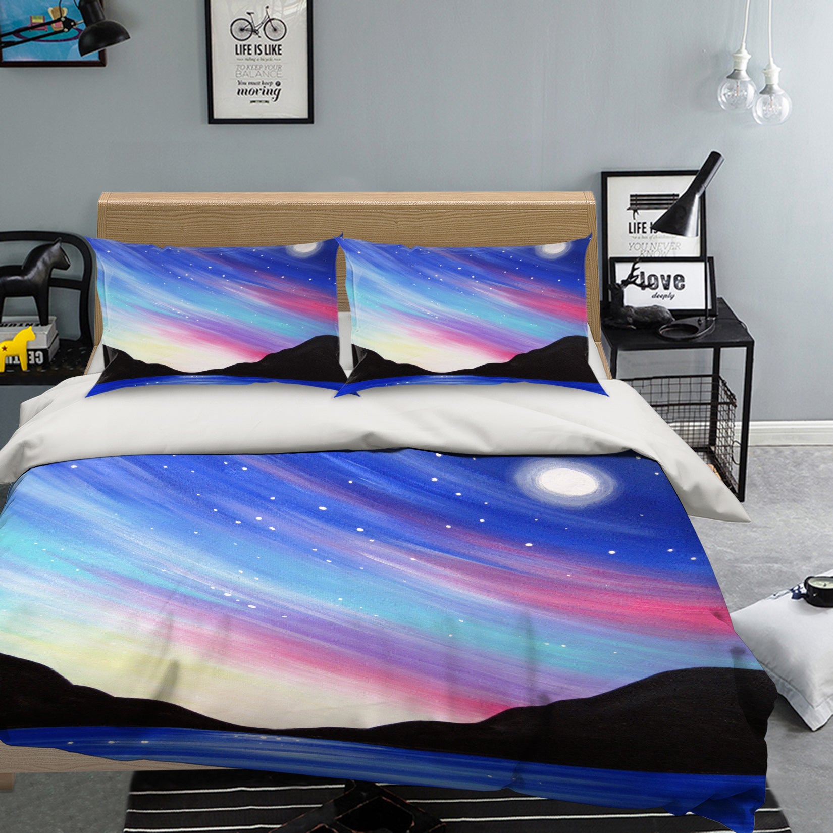 3D Starry Sky 12151 Bed Pillowcases Quilt