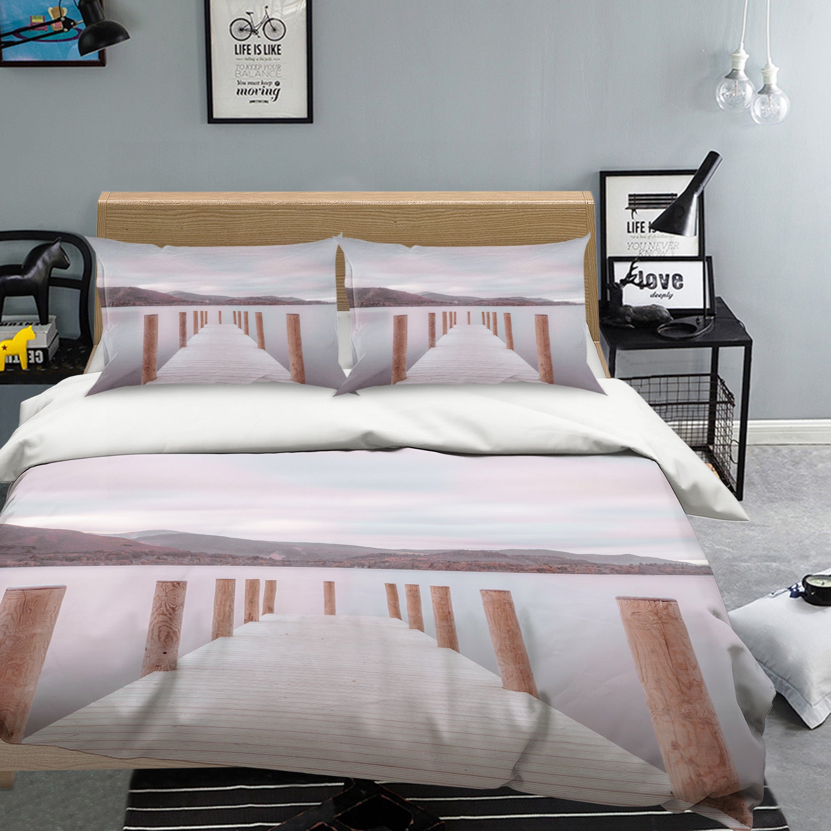 3D Wooden Pier 1070 Assaf Frank Bedding Bed Pillowcases Quilt