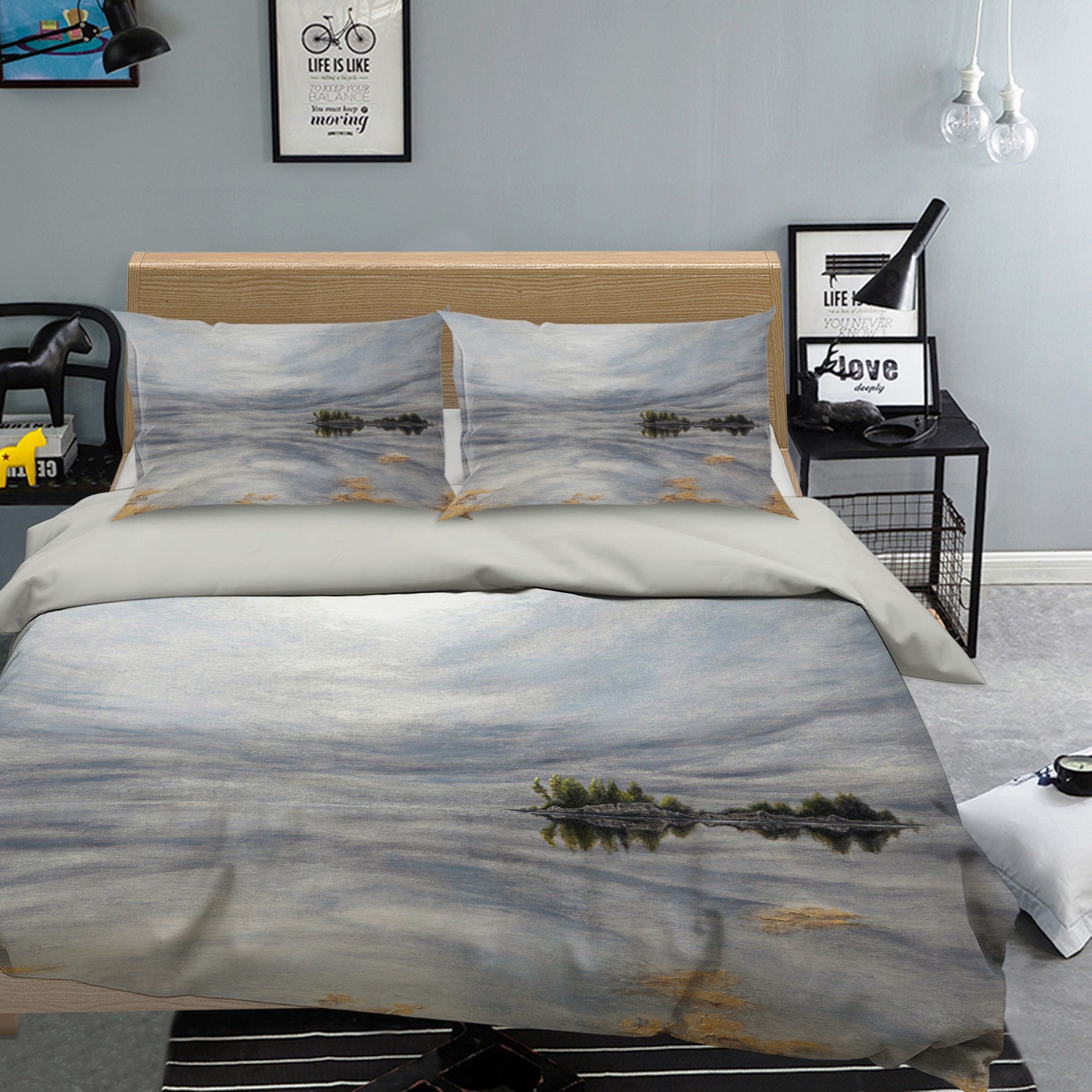 3D Grey Sky 1754 Marina Zotova Bedding Bed Pillowcases Quilt