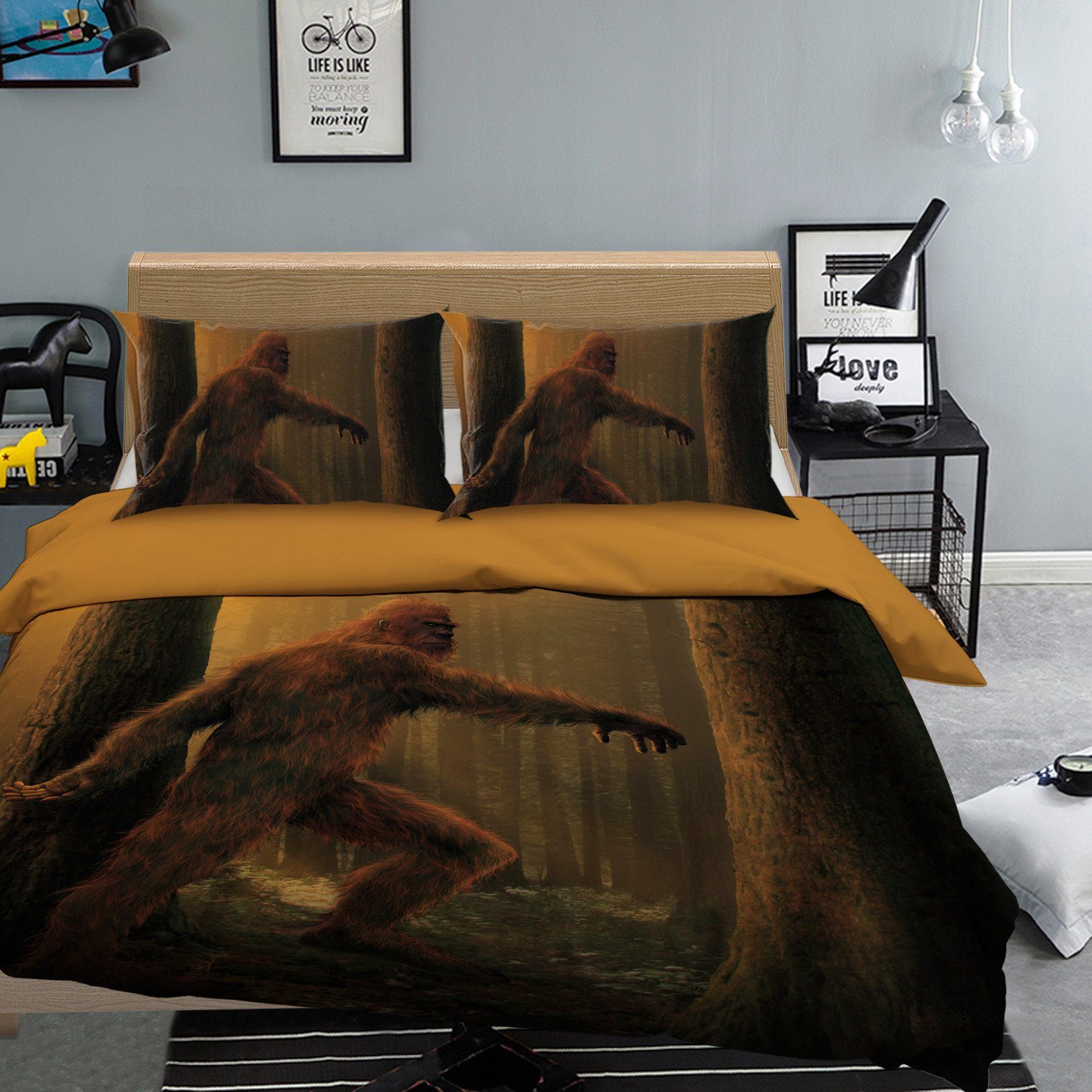 3D Bigfoot Def 2112 Bed Pillowcases Quilt Exclusive Designer Vincent Quiet Covers AJ Creativity Home 