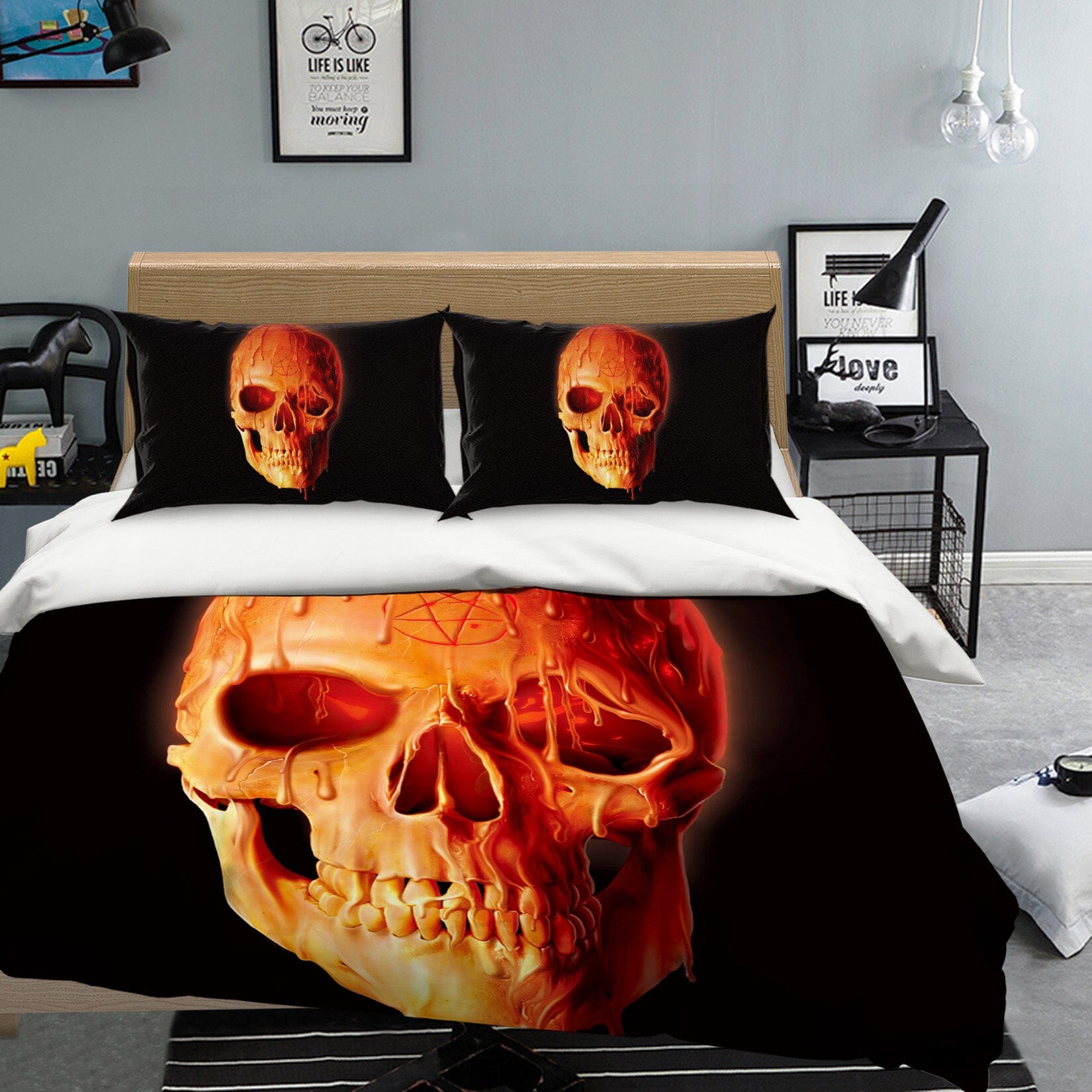 3D Wax Skull 099 Bed Pillowcases Quilt Exclusive Designer Vincent Quiet Covers AJ Creativity Home 