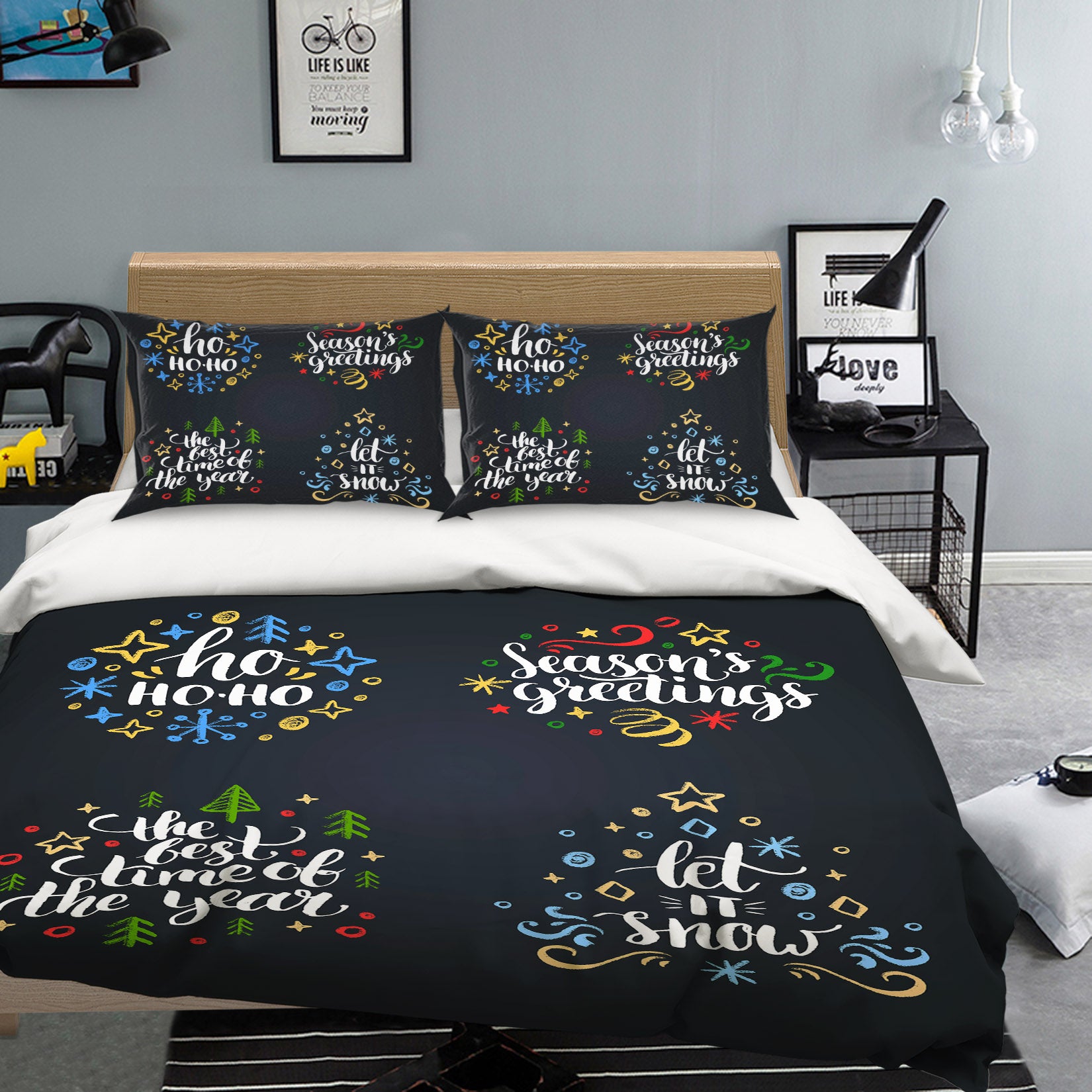 3D Letter 59058 Bed Pillowcases Quilt