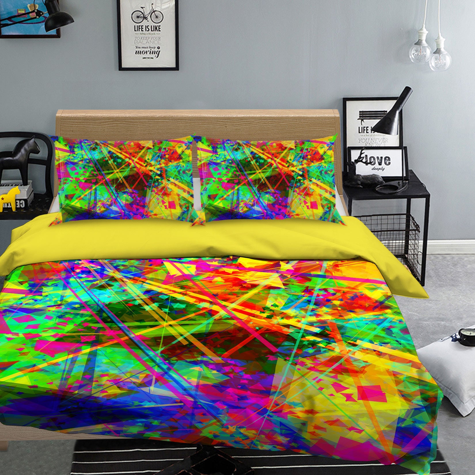 3D Color 14076 Bed Pillowcases Quilt