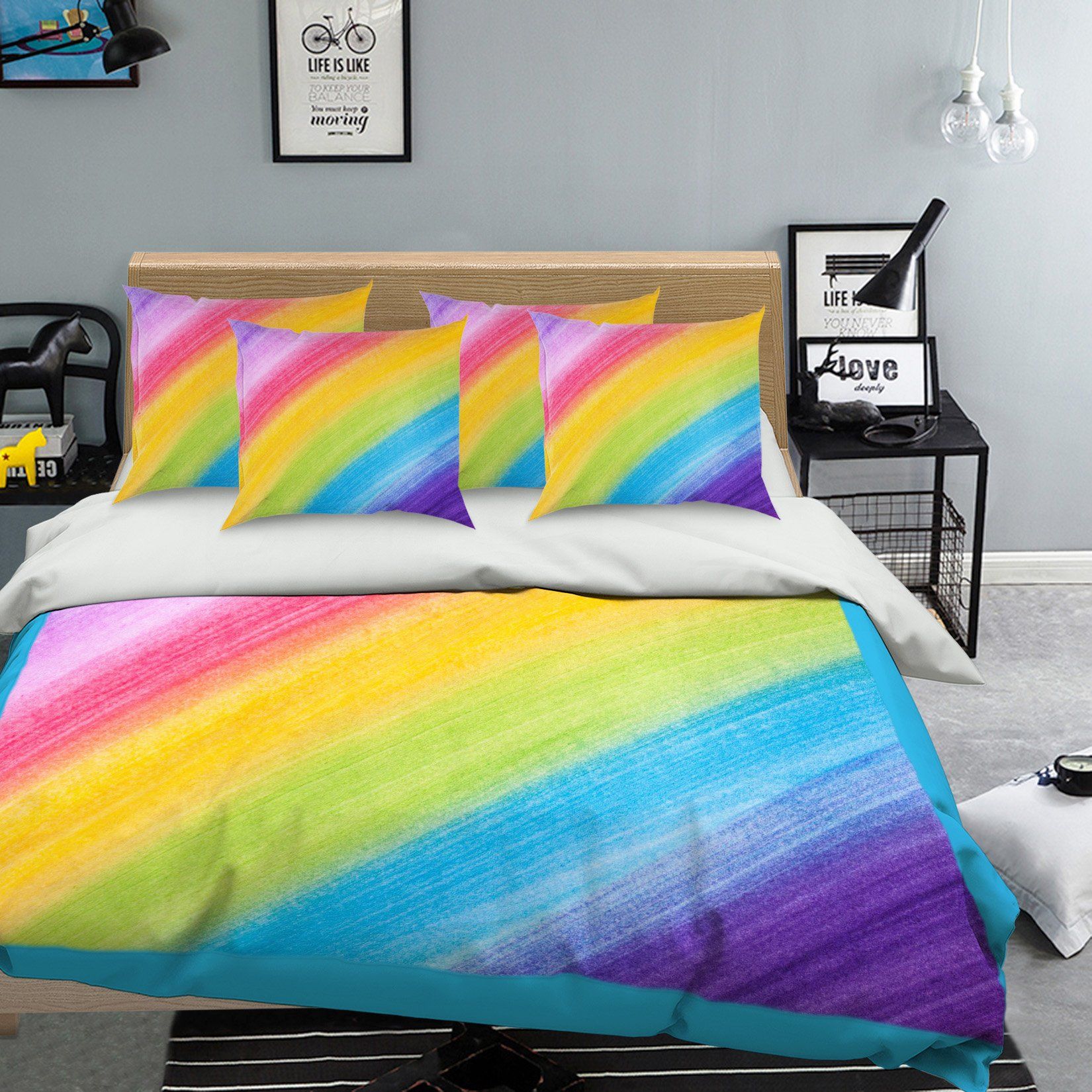 3D Seven Colors 171 Bed Pillowcases Quilt Wallpaper AJ Wallpaper 