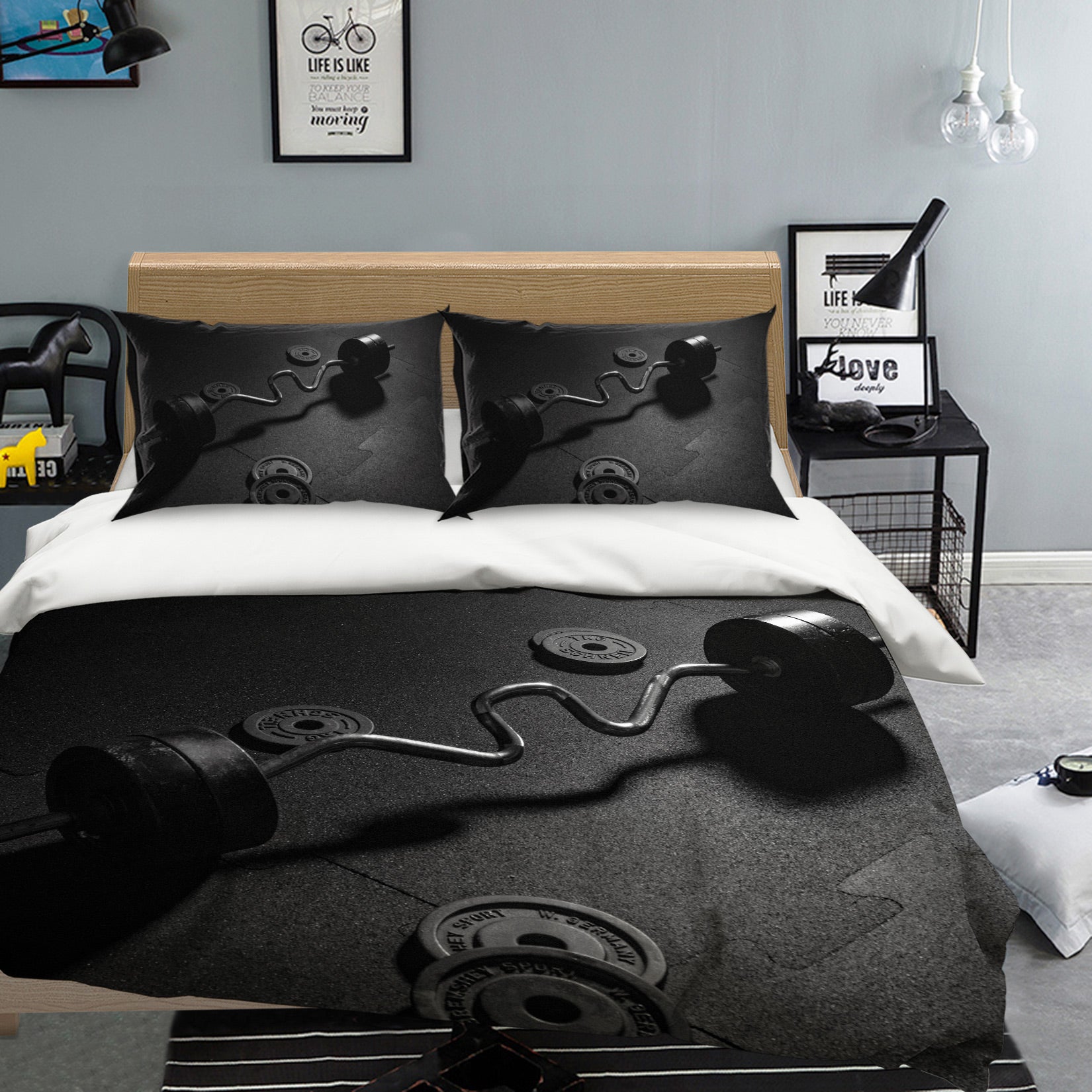3D Weightlifting 14092 Bed Pillowcases Quilt