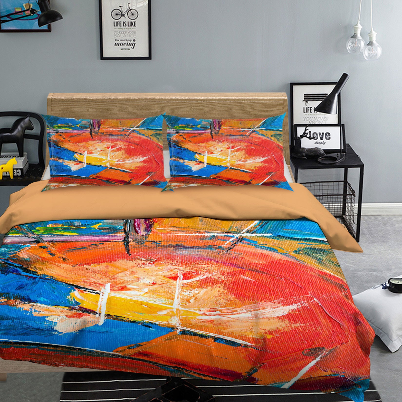 3D Colorful 59082 Bed Pillowcases Quilt