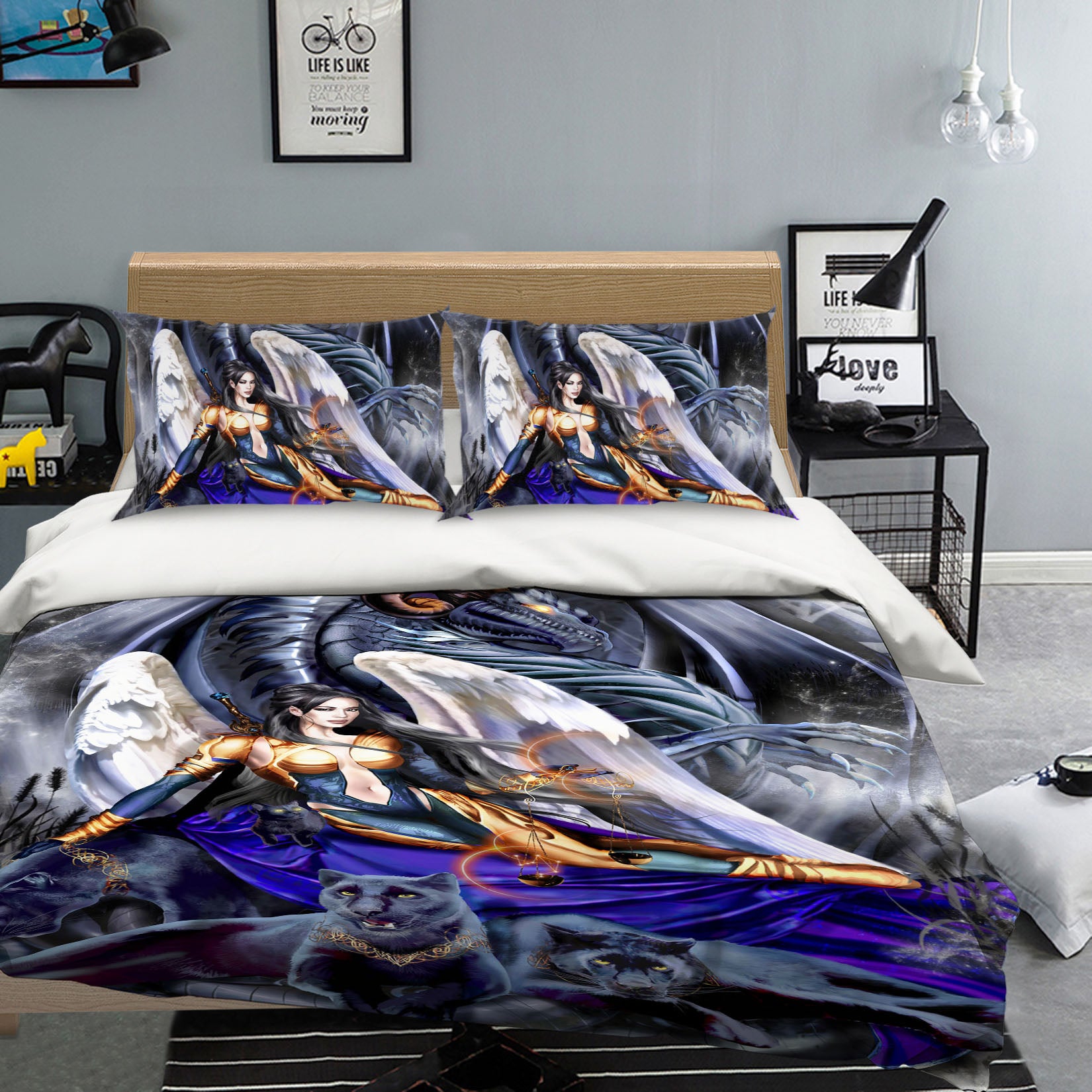 3D Dragon Woman 8334 Ruth Thompson Bedding Bed Pillowcases Quilt Cover Duvet Cover