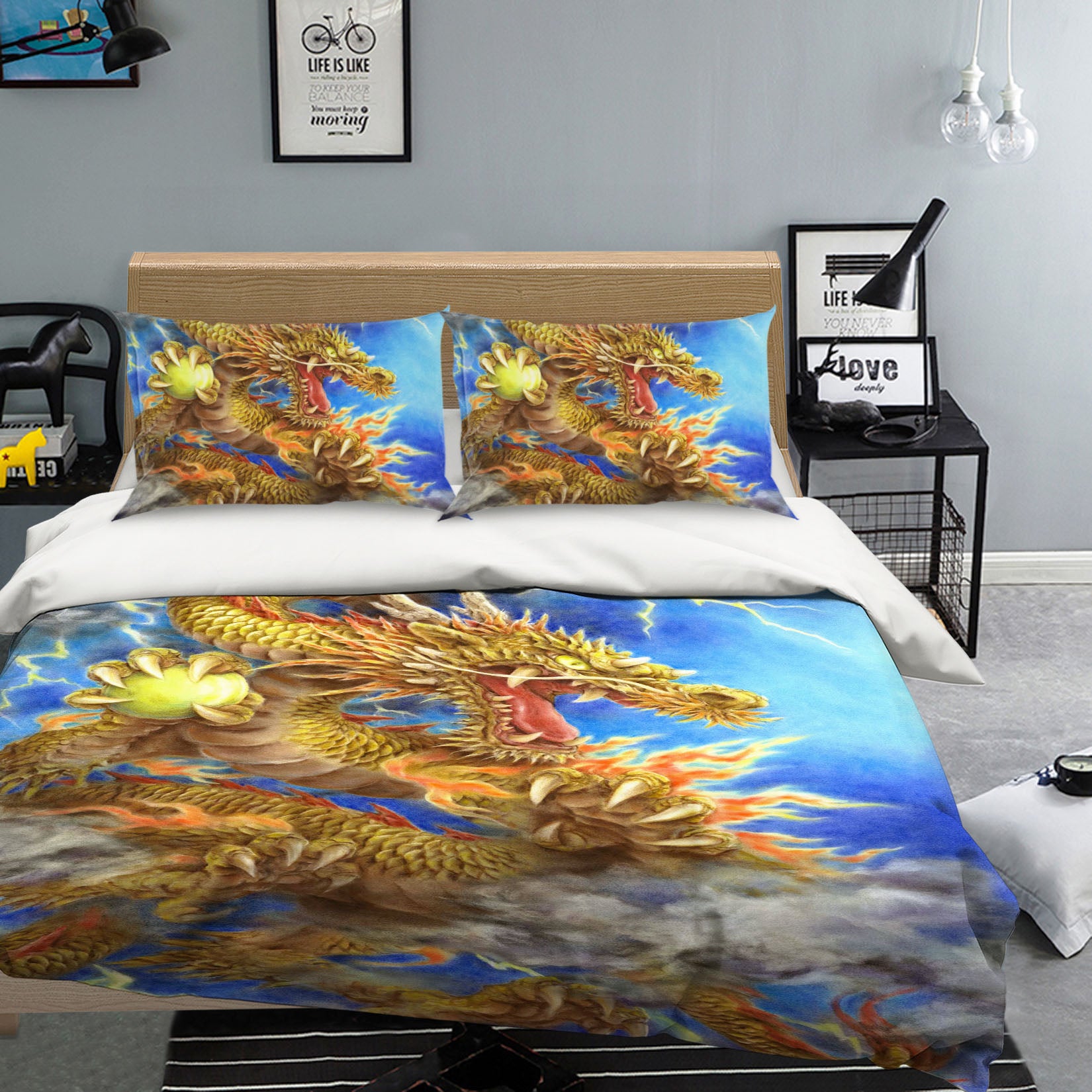 3D Dragon Cloud 5830 Kayomi Harai Bedding Bed Pillowcases Quilt Cover Duvet Cover