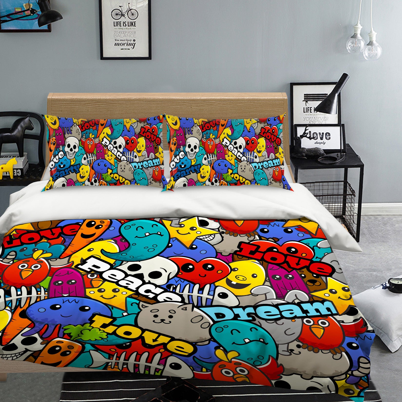 3D Color Pattern 16134 Bed Pillowcases Quilt