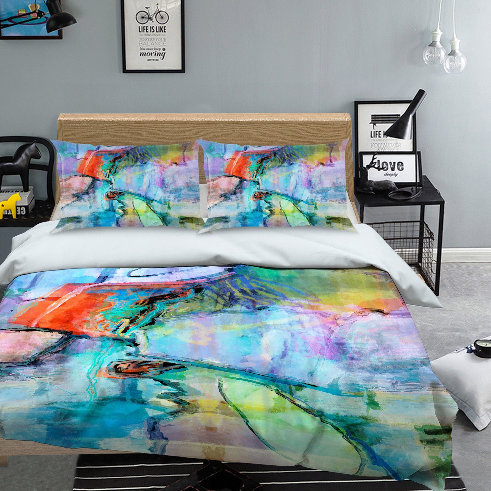 3D Green Texture Pattern 1023 Michael Tienhaara Bedding Bed Pillowcases Quilt