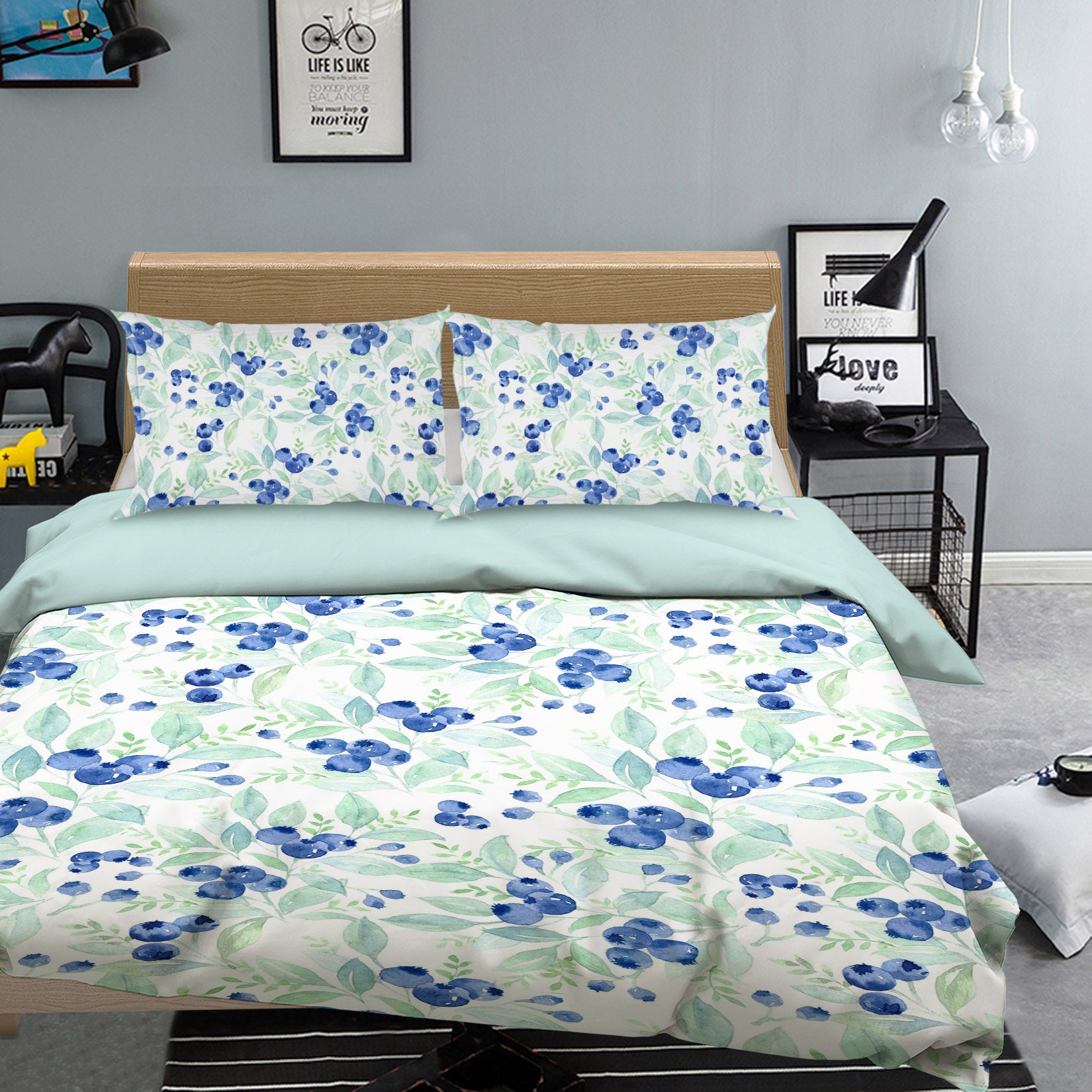 3D Blueberry 18216 Uta Naumann Bedding Bed Pillowcases Quilt
