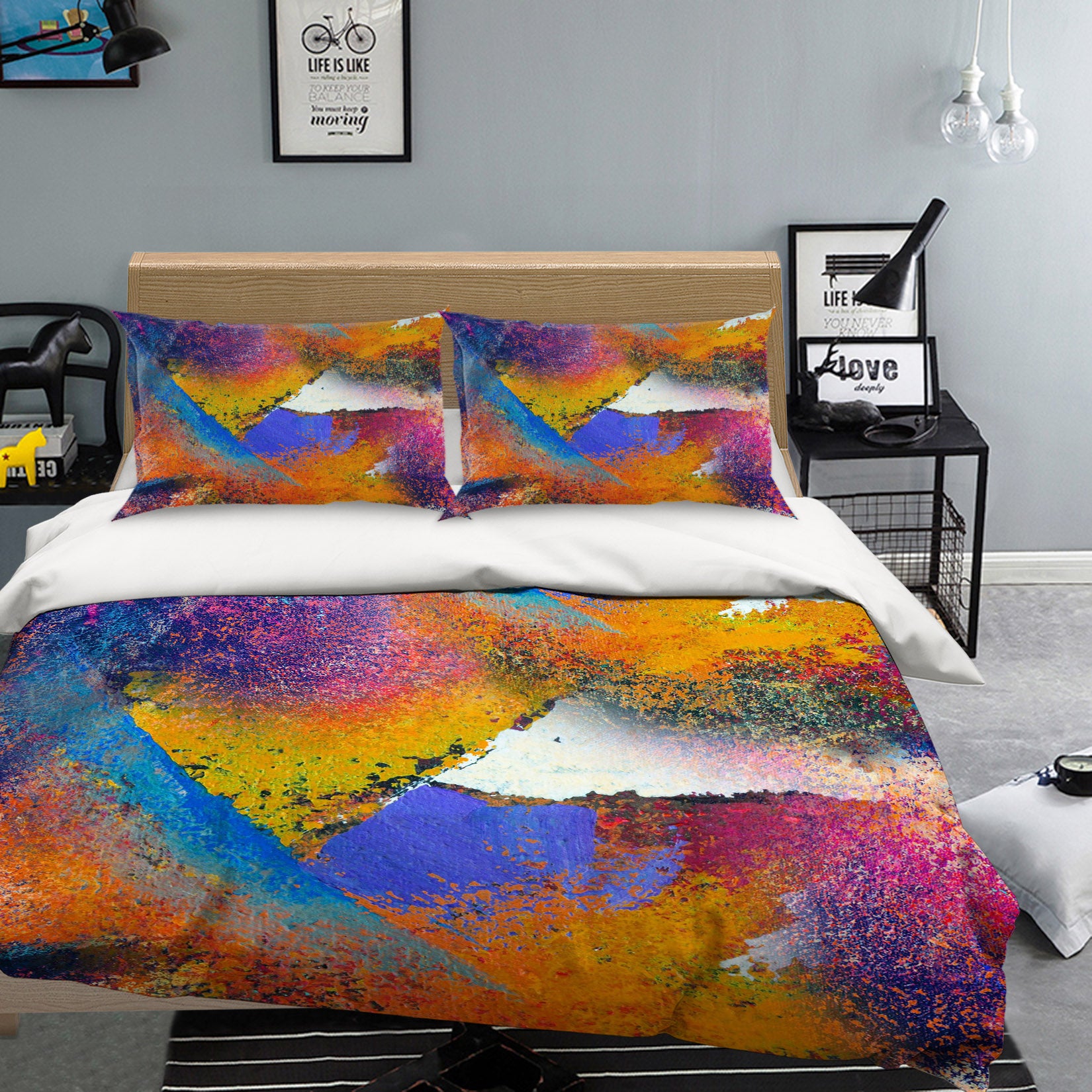 3D Color Pattern 60239 Bed Pillowcases Quilt