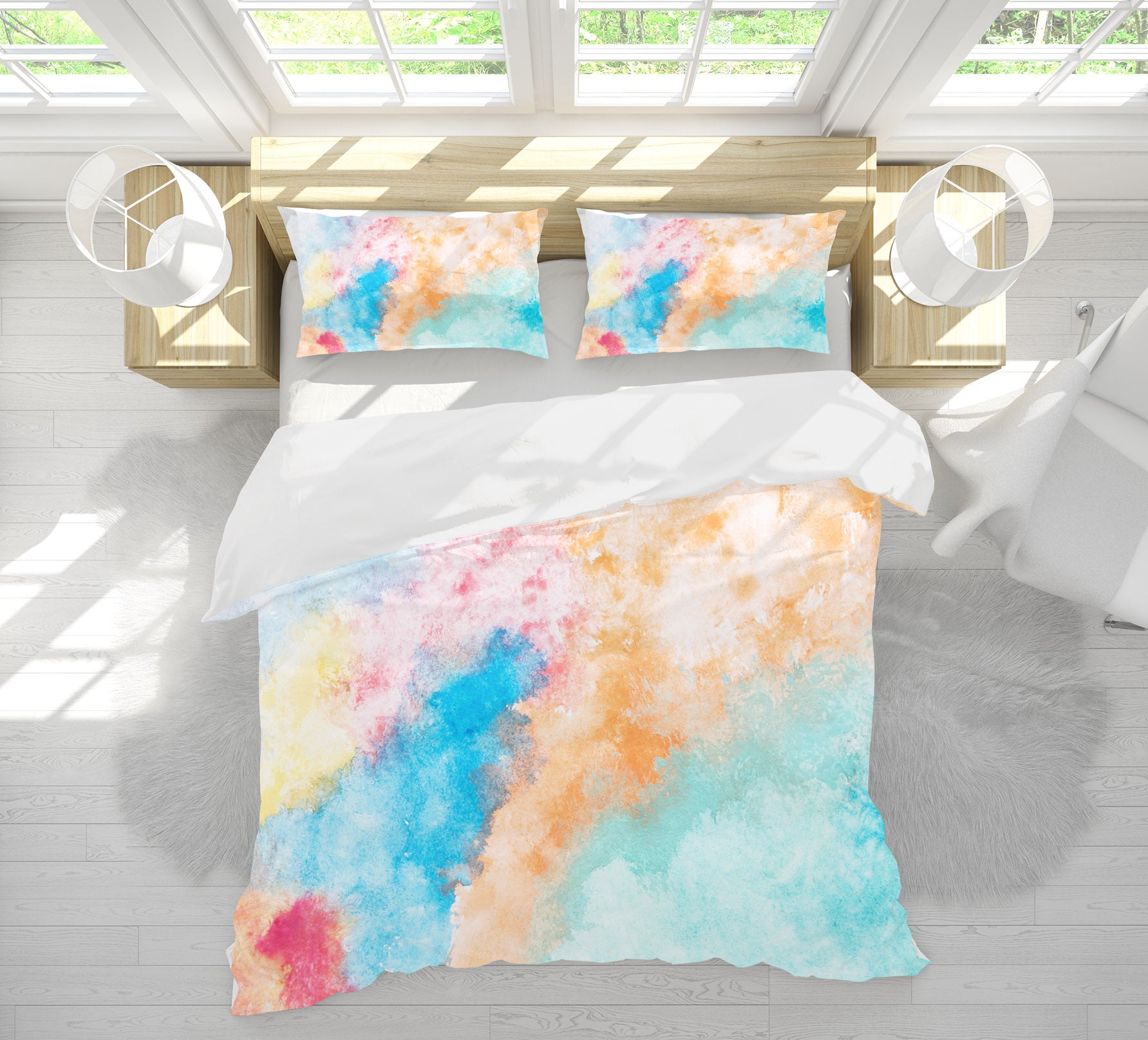 3D Color Pattern 60189 Bed Pillowcases Quilt