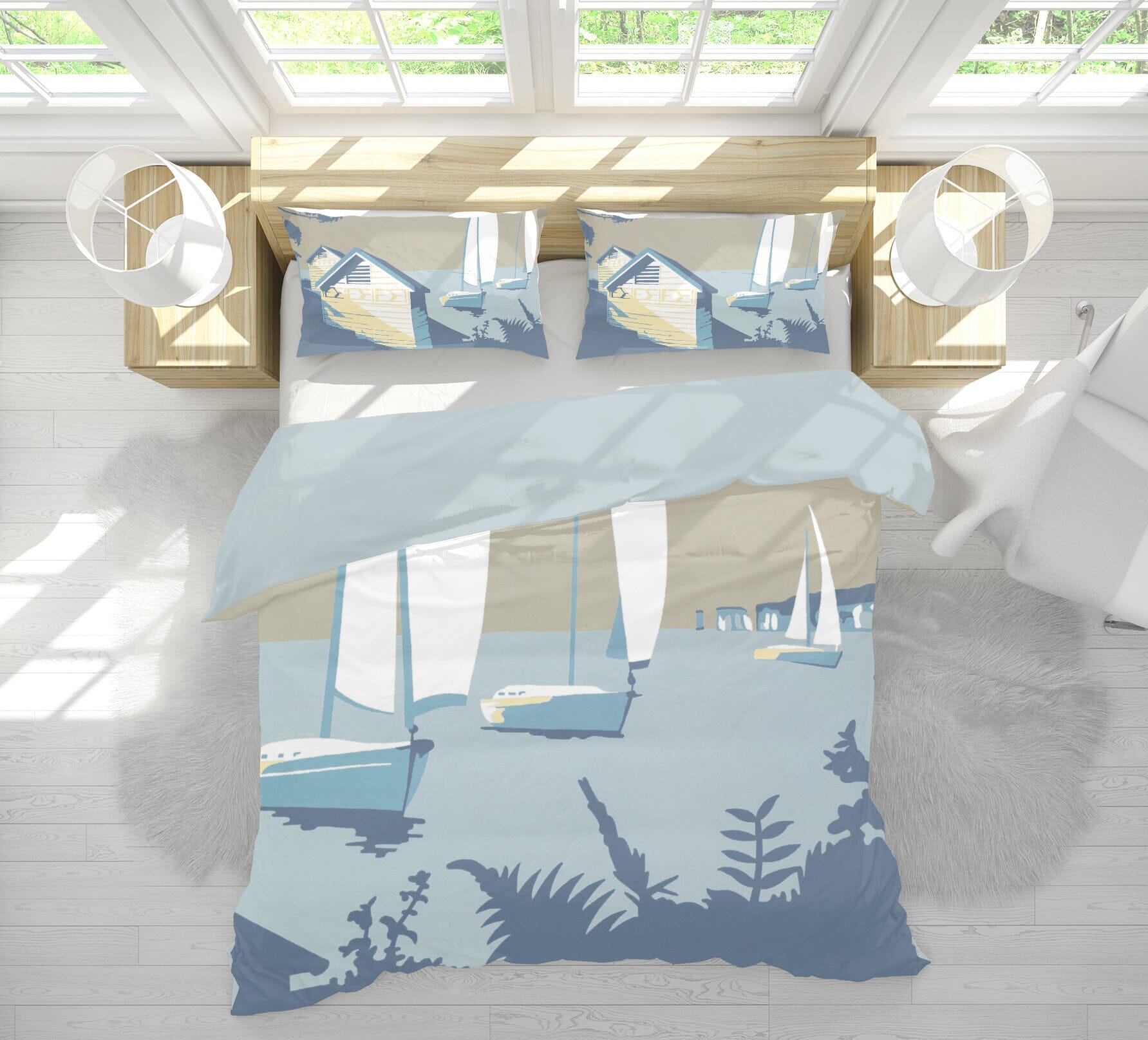 3D Sandbanks And The Purbecks 2051 Steve Read Bedding Bed Pillowcases Quilt Quiet Covers AJ Creativity Home 