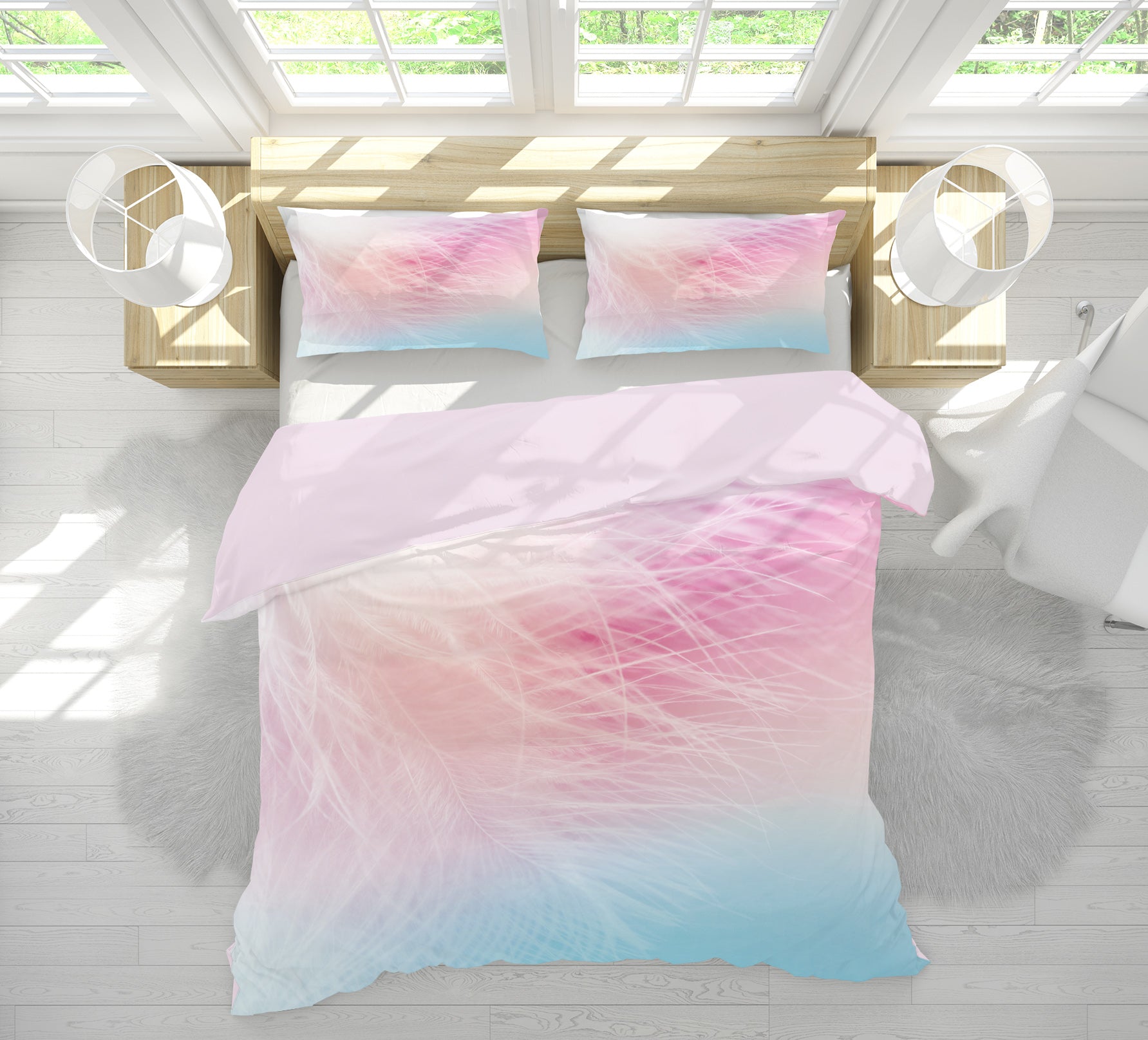 3D Pink Plush 61061 Bed Pillowcases Quilt