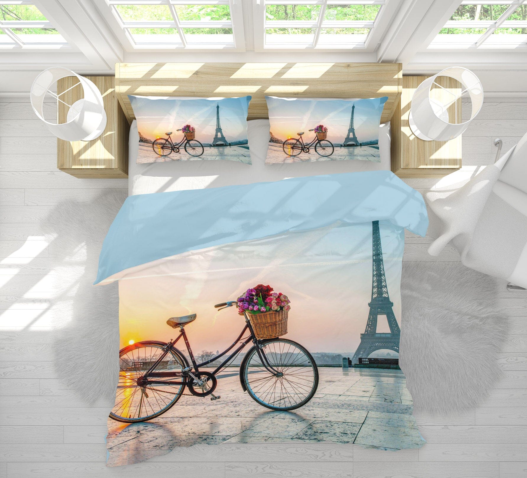 3D Eiffel Tower 2004 Assaf Frank Bedding Bed Pillowcases Quilt Quiet Covers AJ Creativity Home 