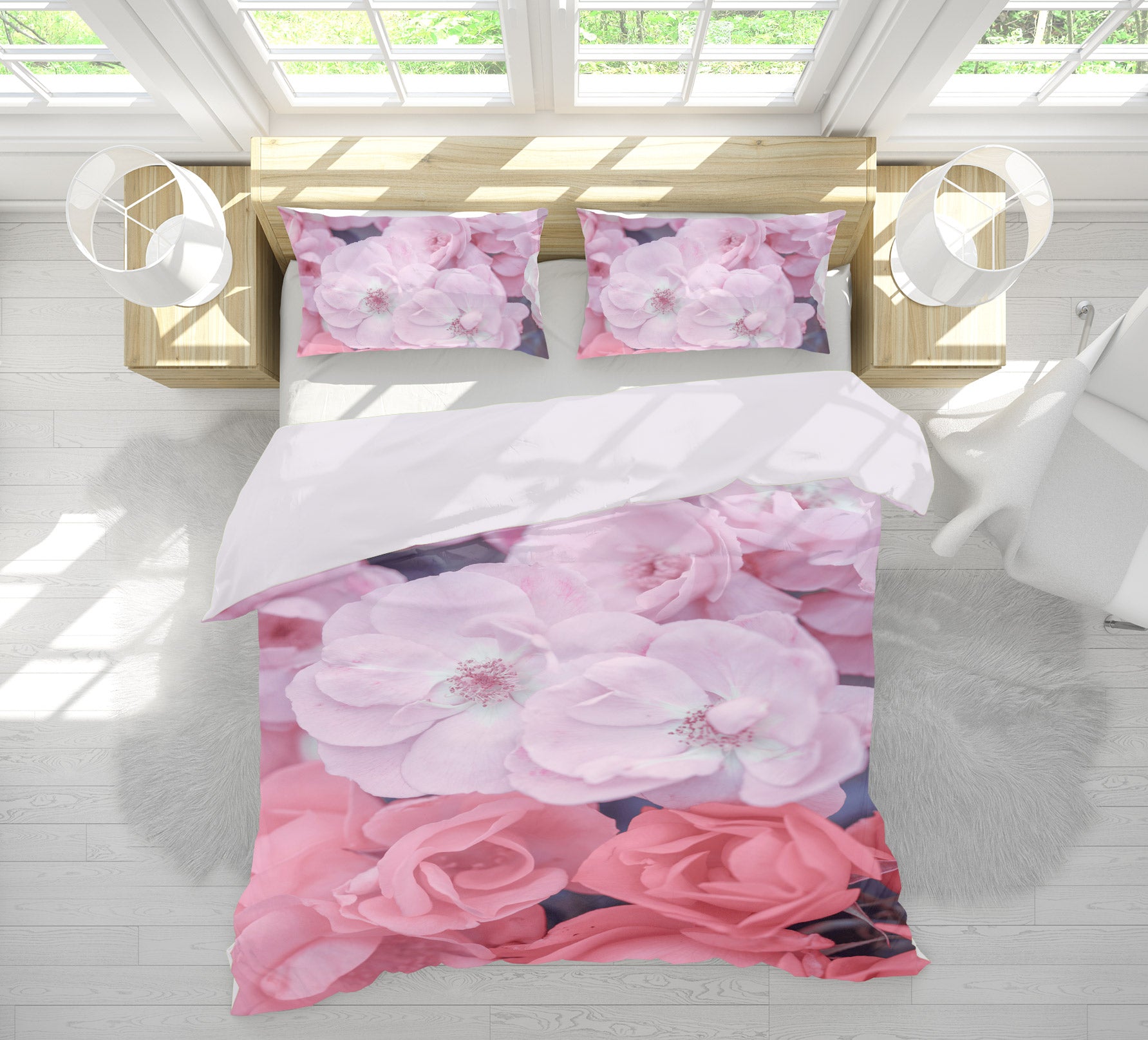 3D Gentle Pink Flower 6916 Assaf Frank Bedding Bed Pillowcases Quilt Cover Duvet Cover