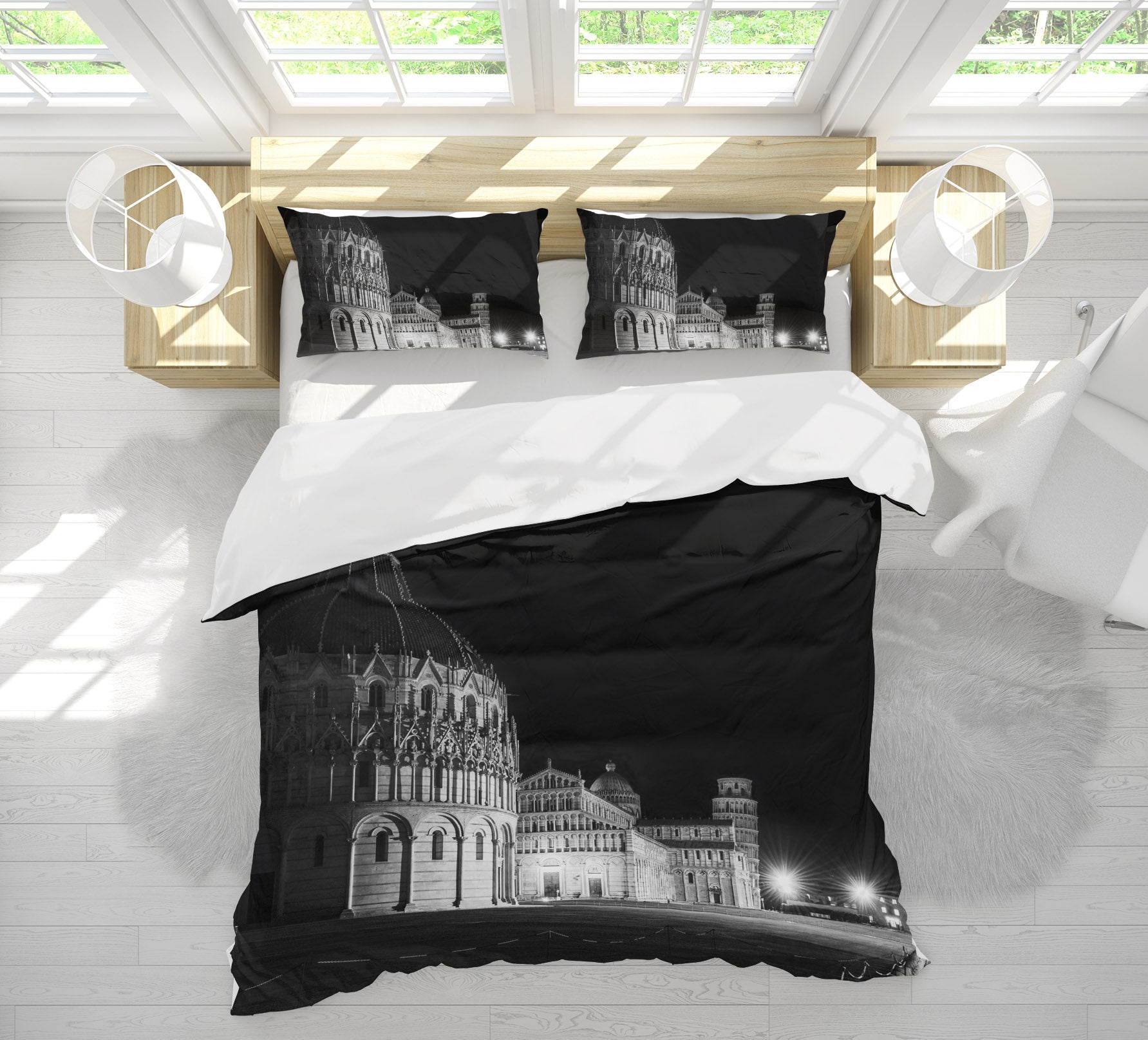 3D Night Palace 115 Marco Carmassi Bedding Bed Pillowcases Quilt