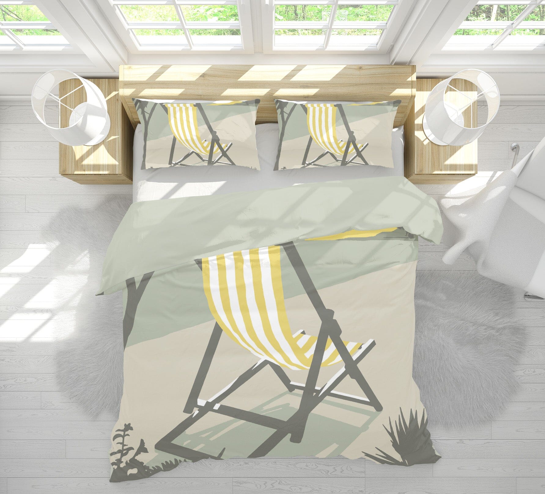 3D Marazion Deckchair 2027 Steve Read Bedding Bed Pillowcases Quilt Quiet Covers AJ Creativity Home 