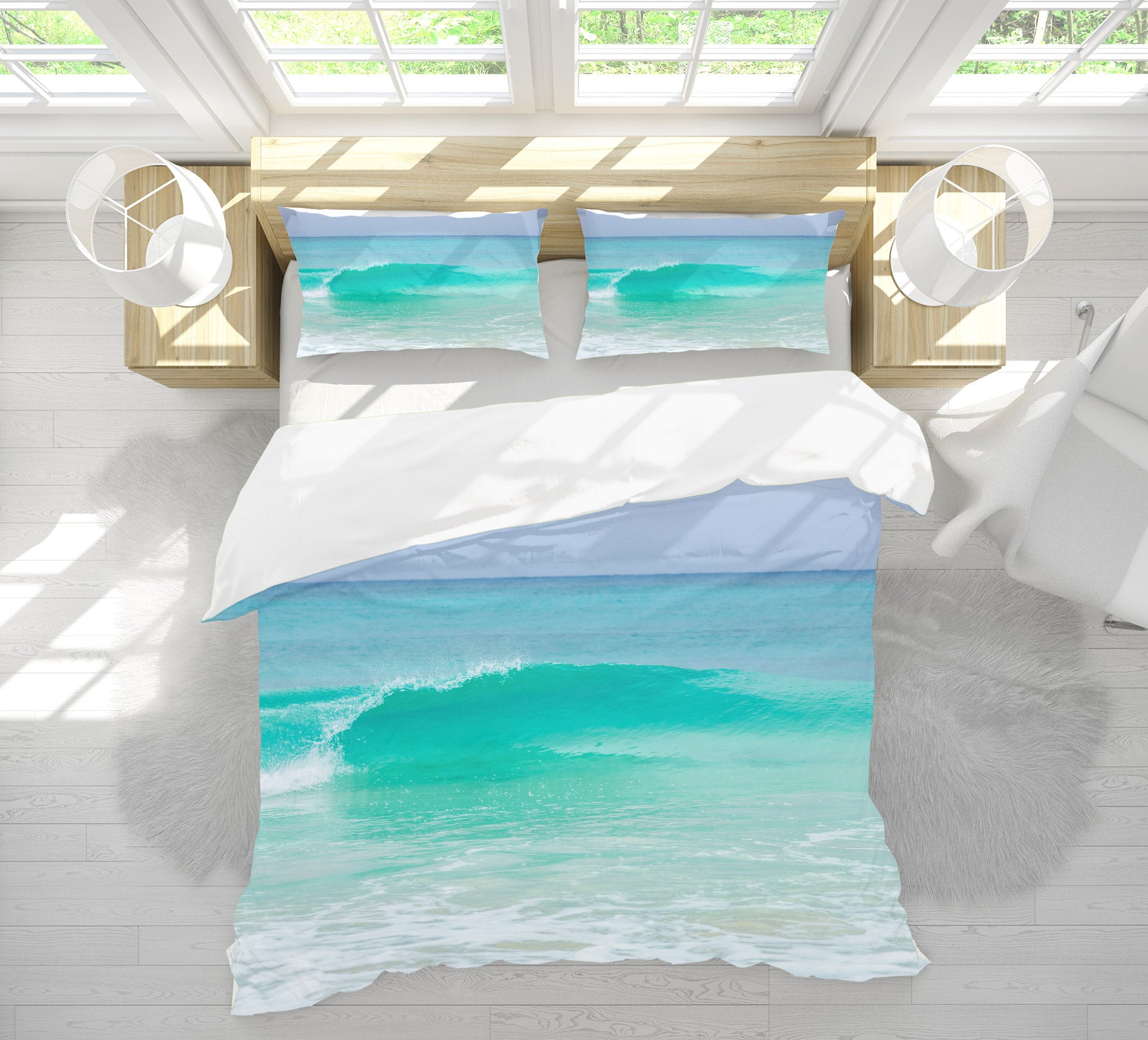3D Blue Waves 6930 Assaf Frank Bedding Bed Pillowcases Quilt Cover Duvet Cover