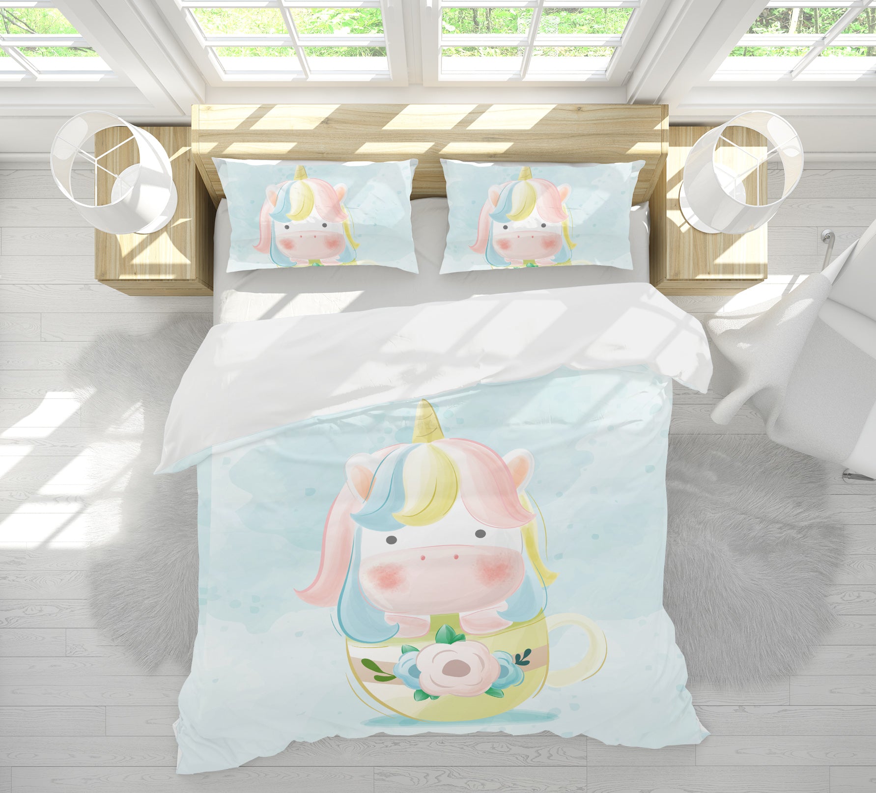 3D Cow Cup 63202 Bed Pillowcases Quilt