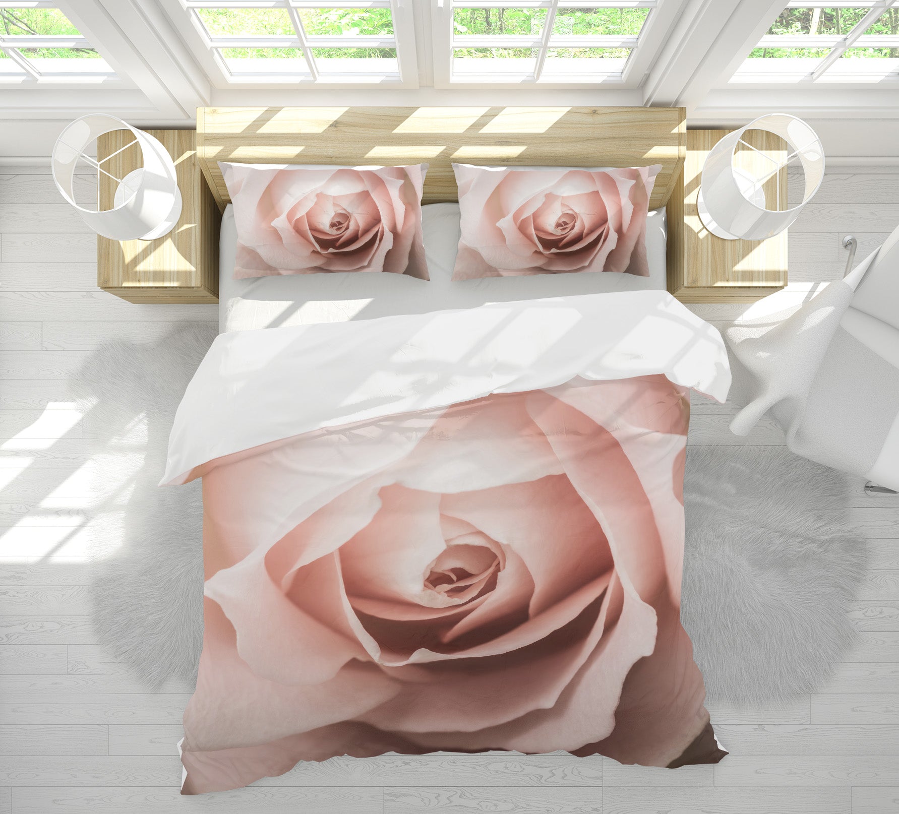 3D Rose Flower 60096 Bed Pillowcases Quilt