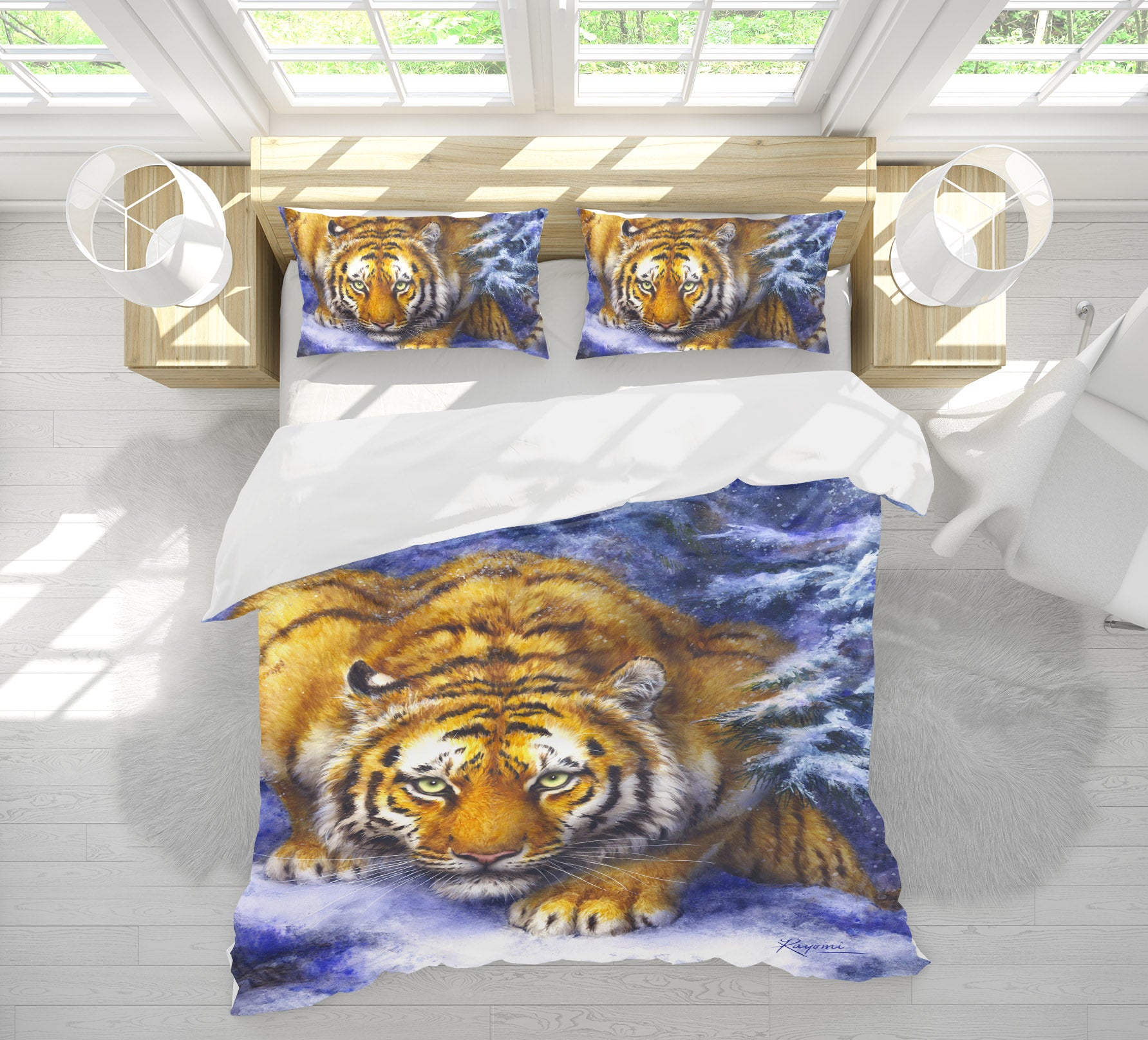 3D Hand Drawn Tiger 5897 Kayomi Harai Bedding Bed Pillowcases Quilt Cover Duvet Cover
