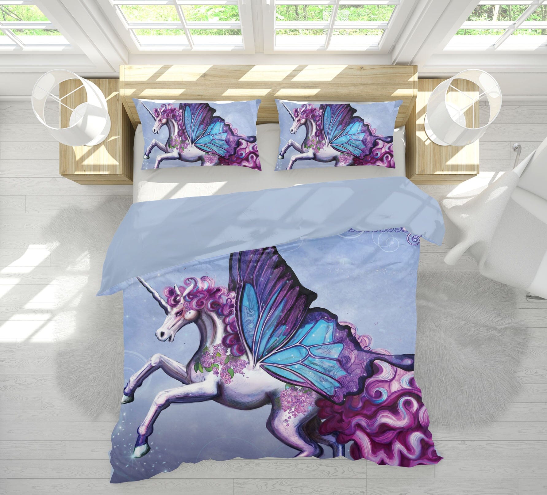 3D Wing Horse 104 Rose Catherine Khan Bedding Bed Pillowcases Quilt Quiet Covers AJ Creativity Home 