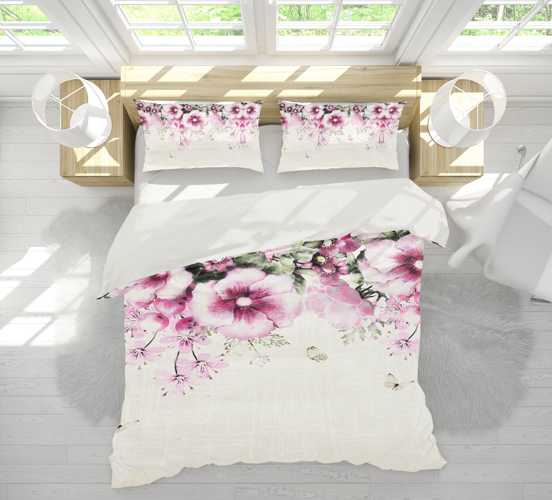 3D Flowers 59086 Bed Pillowcases Quilt