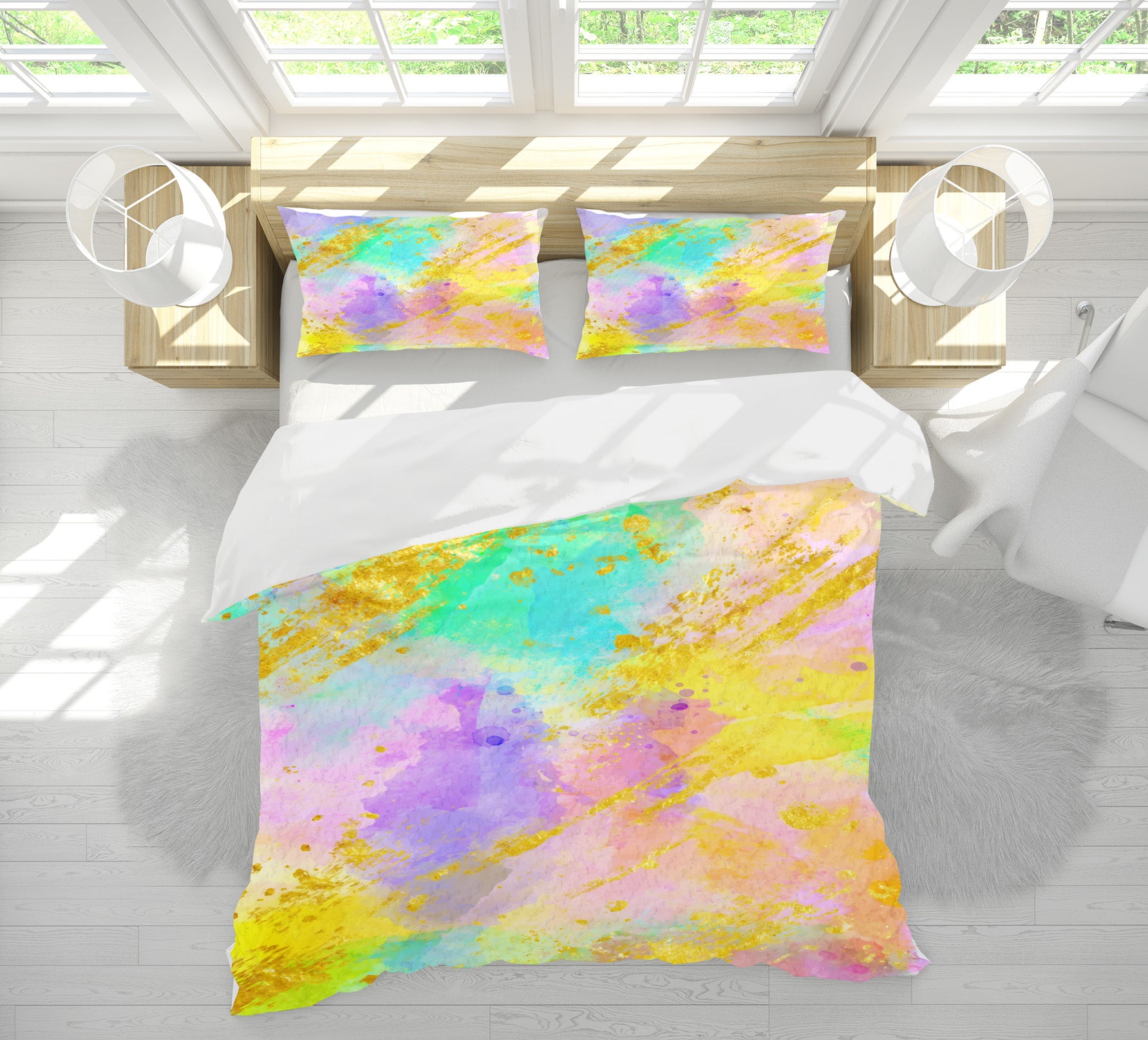 3D Color 61056 Bed Pillowcases Quilt