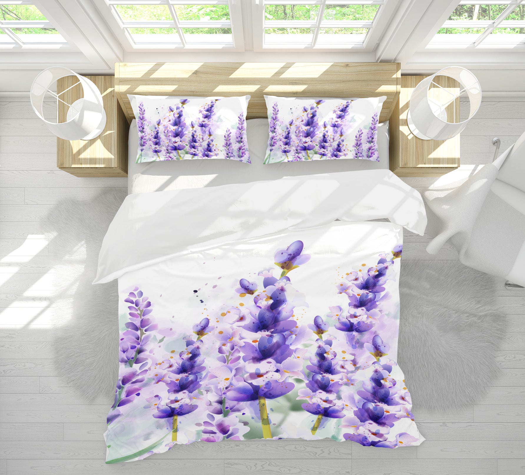 3D Wisteria Flower 60168 Bed Pillowcases Quilt