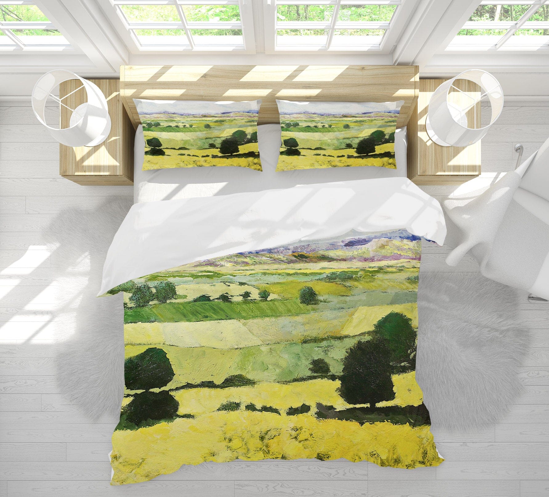 3D Napa Yellow 2110 Allan P. Friedlander Bedding Bed Pillowcases Quilt Quiet Covers AJ Creativity Home 