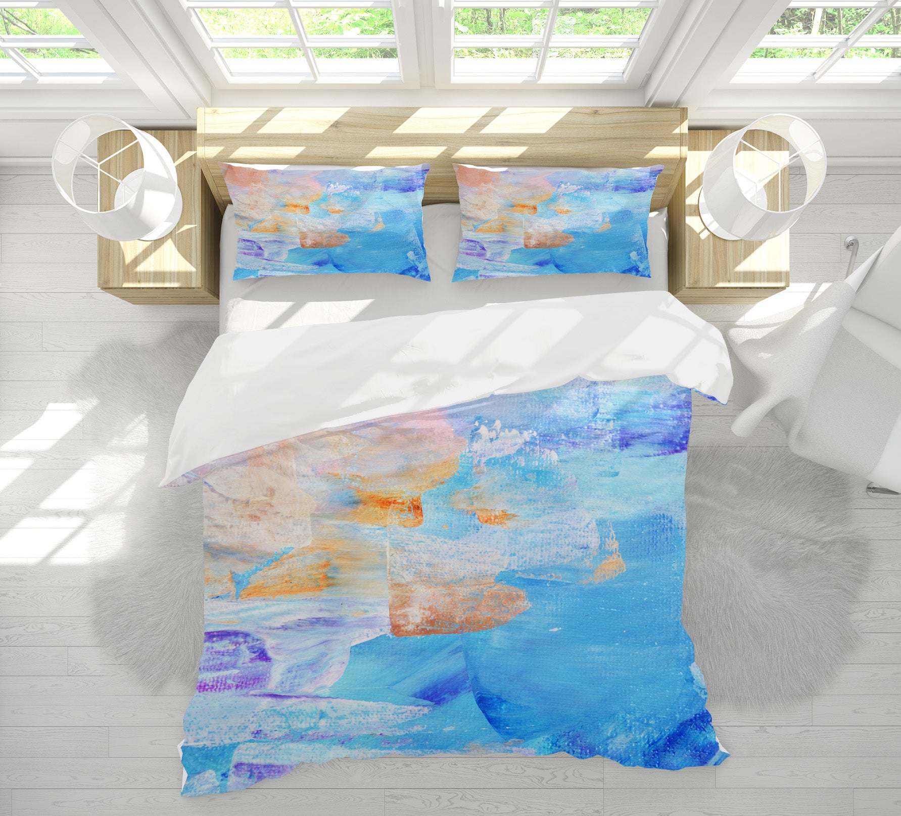 3D Blue Pattern 60164 Bed Pillowcases Quilt