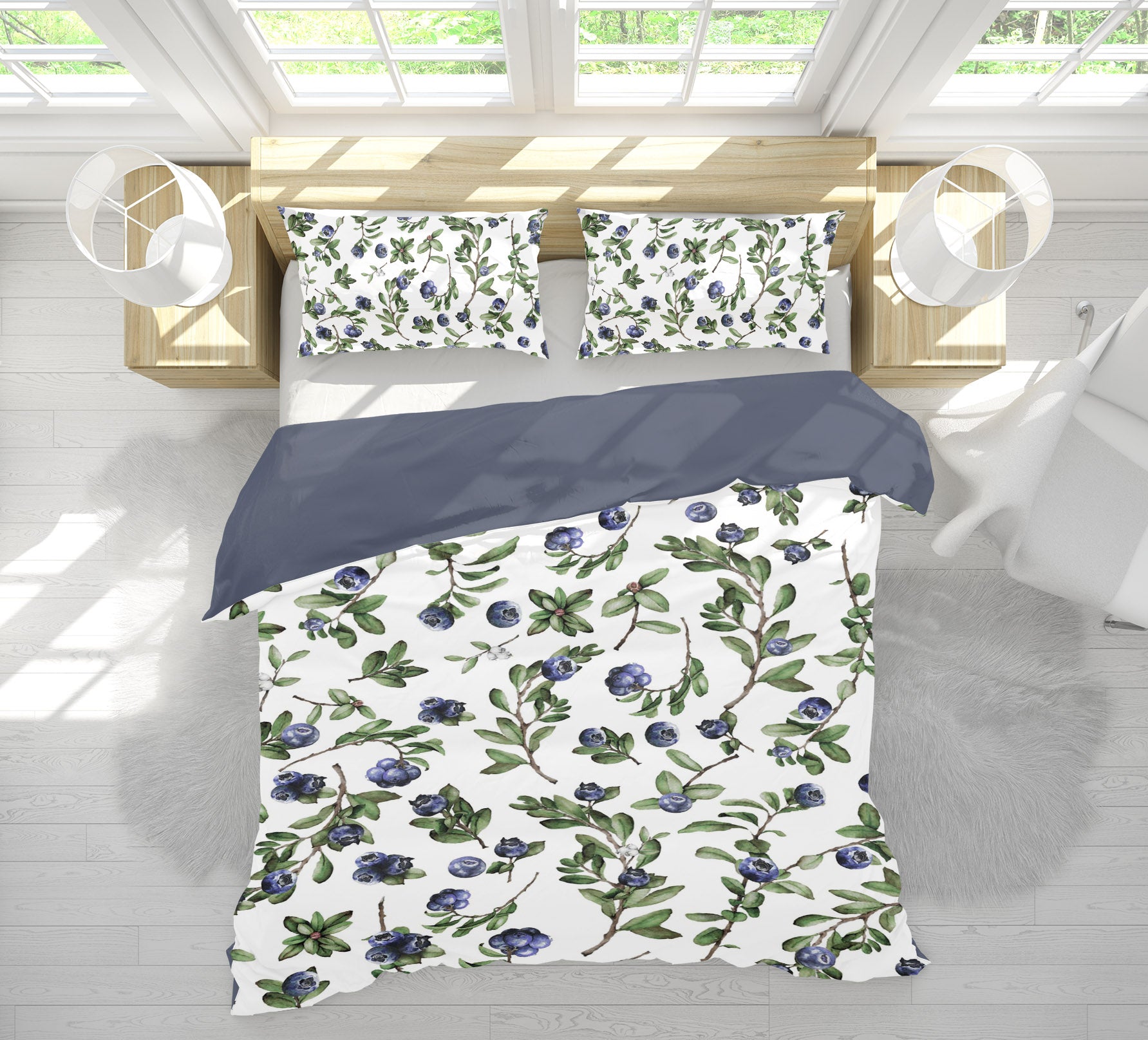 3D Blueberry Pattern 18218 Uta Naumann Bedding Bed Pillowcases Quilt