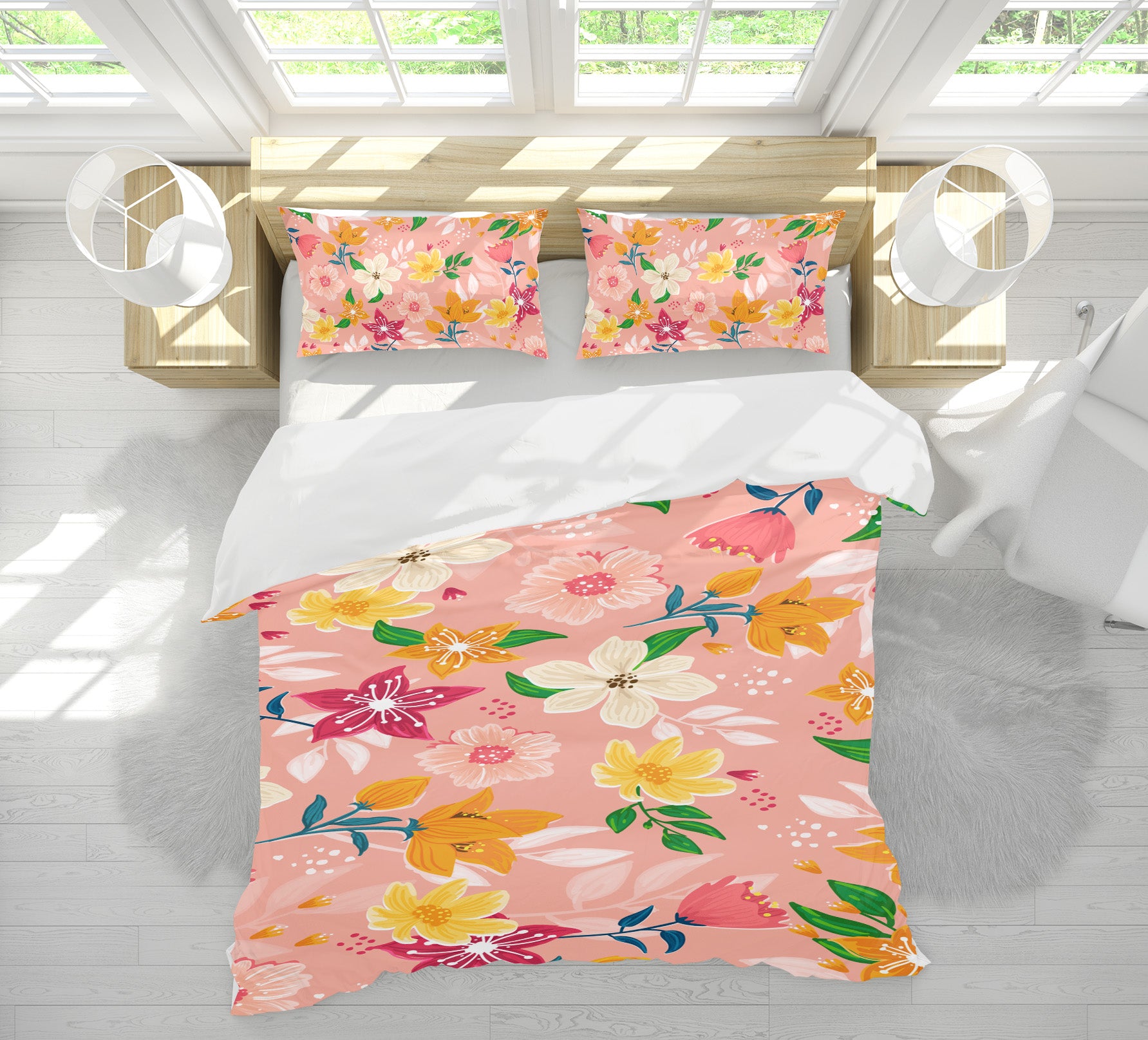 3D Flowers 60177 Bed Pillowcases Quilt